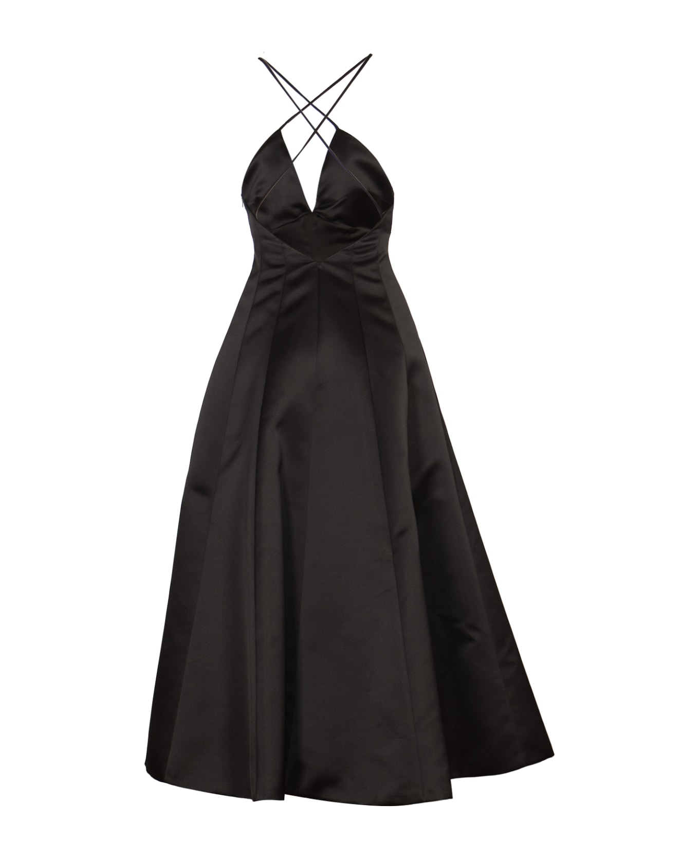 Philosophy di Lorenzo Serafini Stringed Strap Long Dress - Black ワンピース＆ドレス