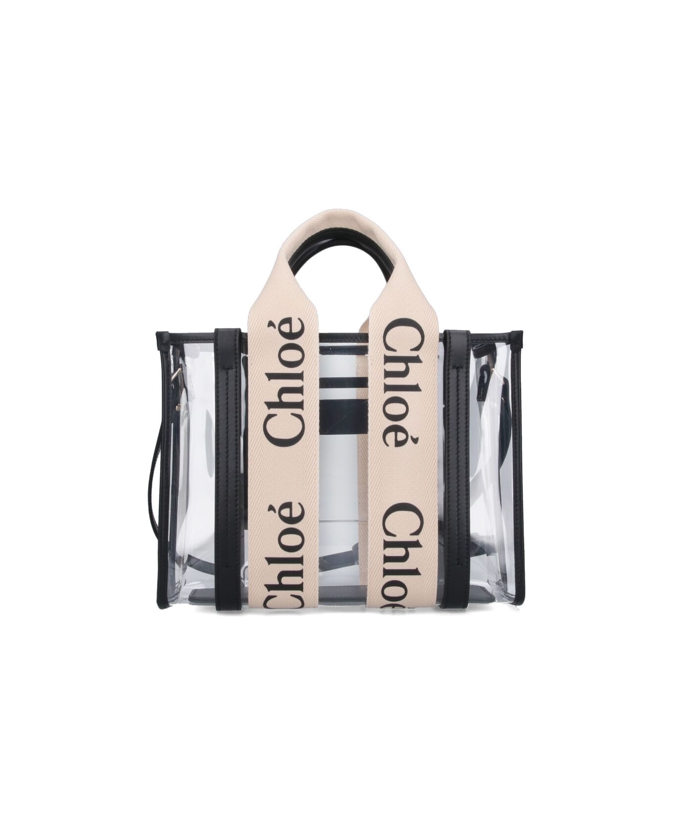 Chloé 'woody' Small Tote Bag - Transparent