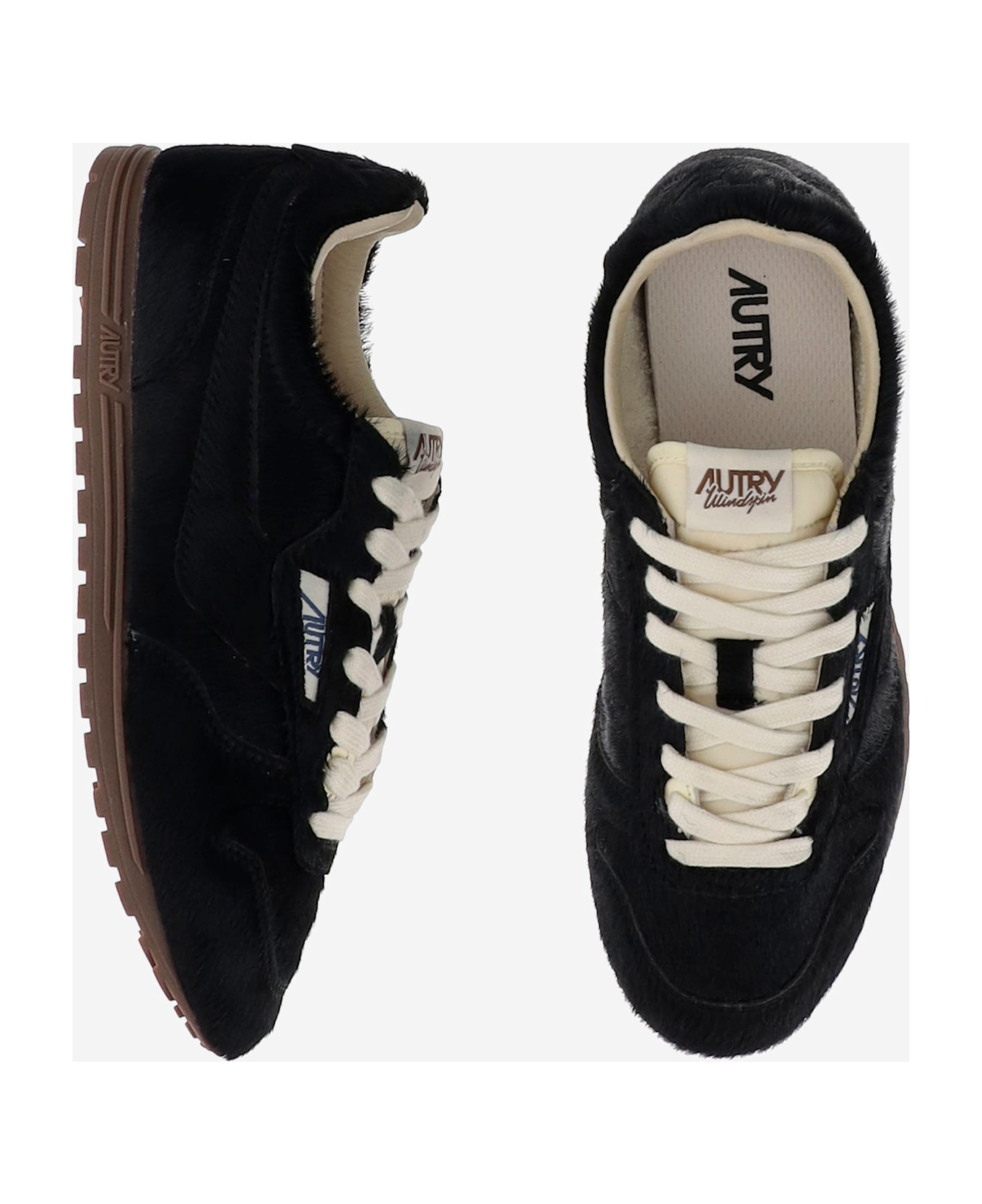 Autry Windspin Leather Sneakers - Black