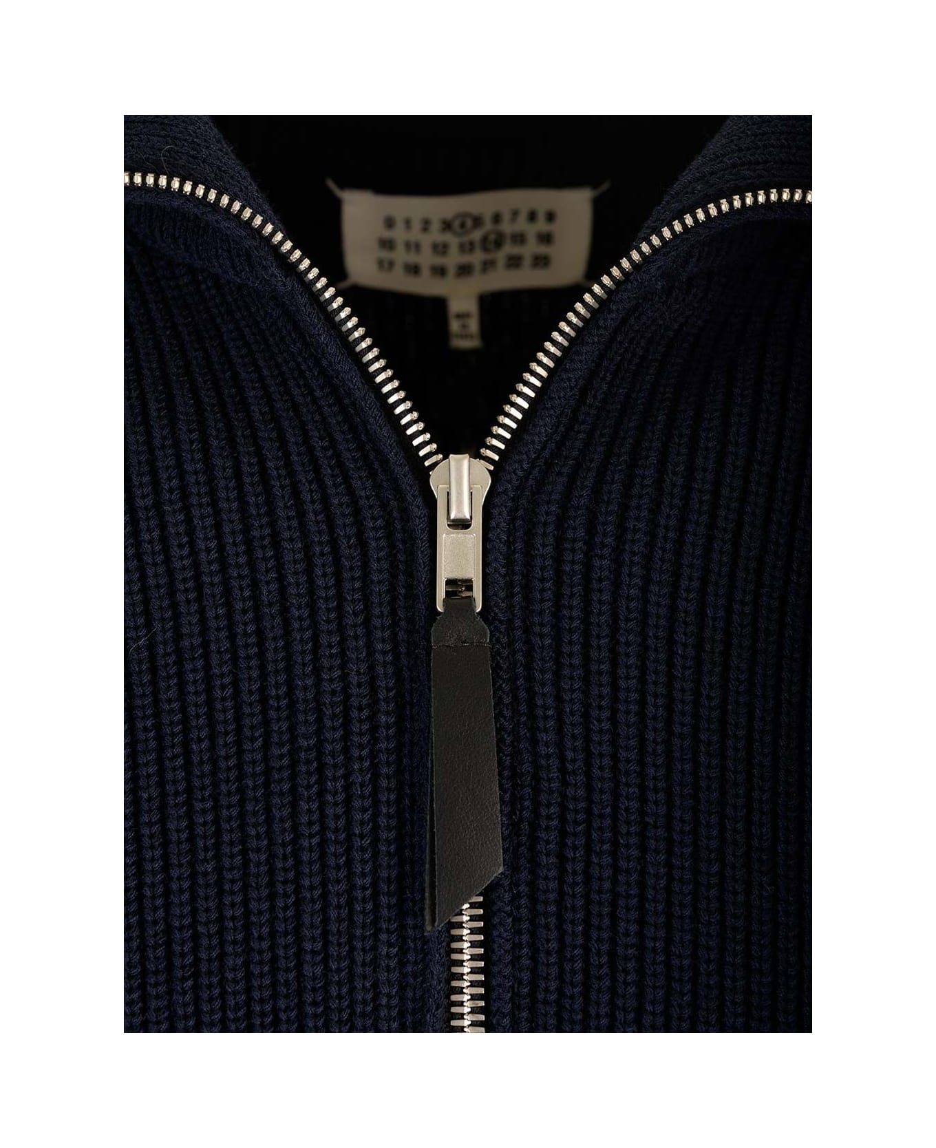 Maison Margiela Wool And Cotton Cardigan - Blue