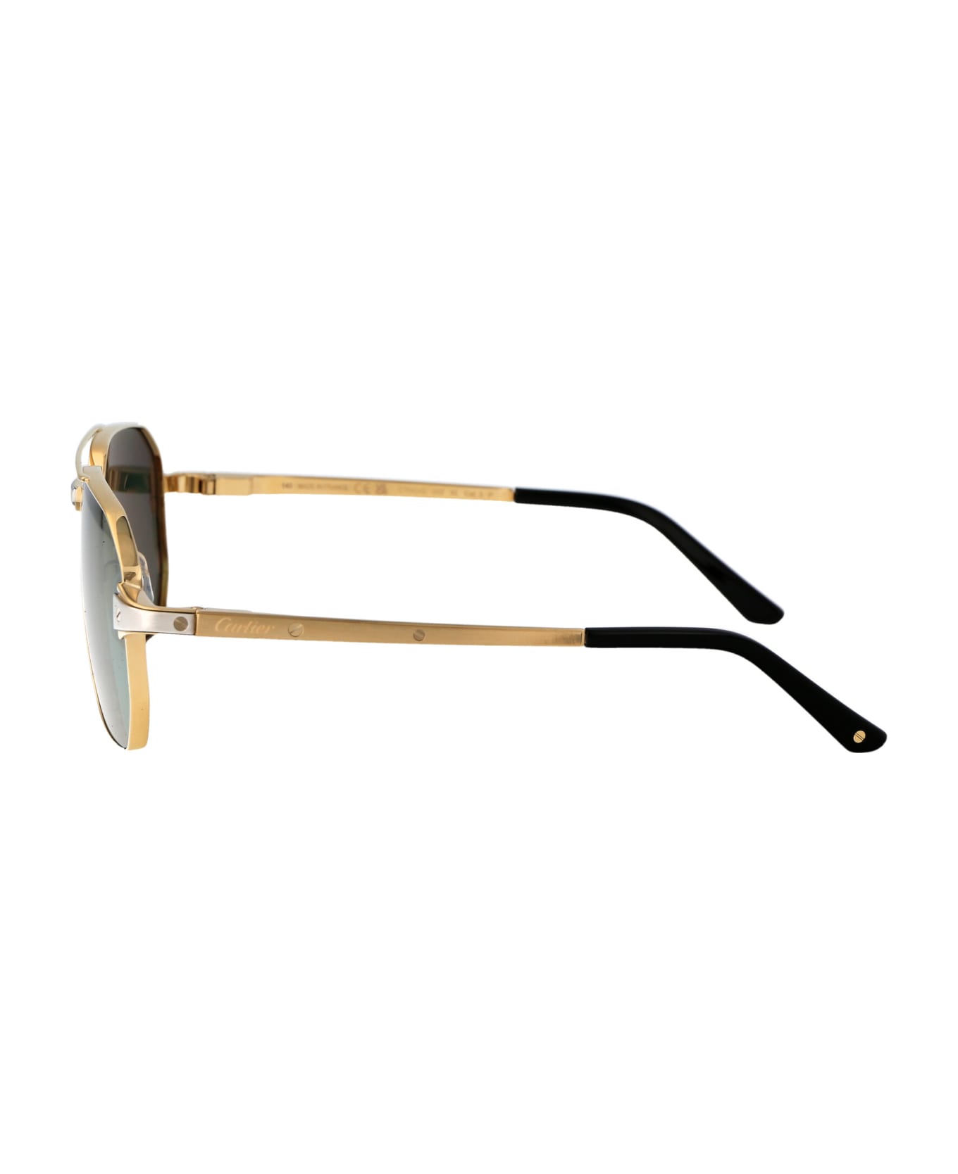 Cartier Eyewear Ct0424s Sunglasses - 002 GOLD GOLD GREEN