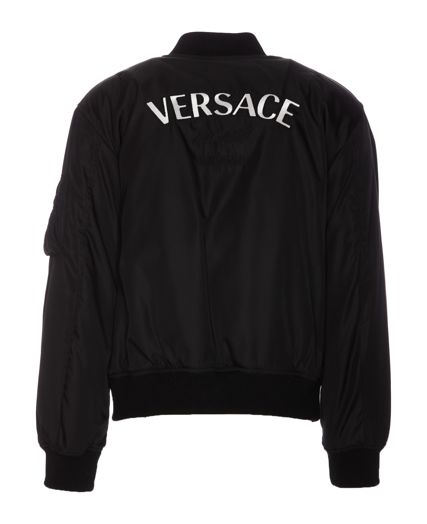 Versace Logo Bomber Jacket - Black