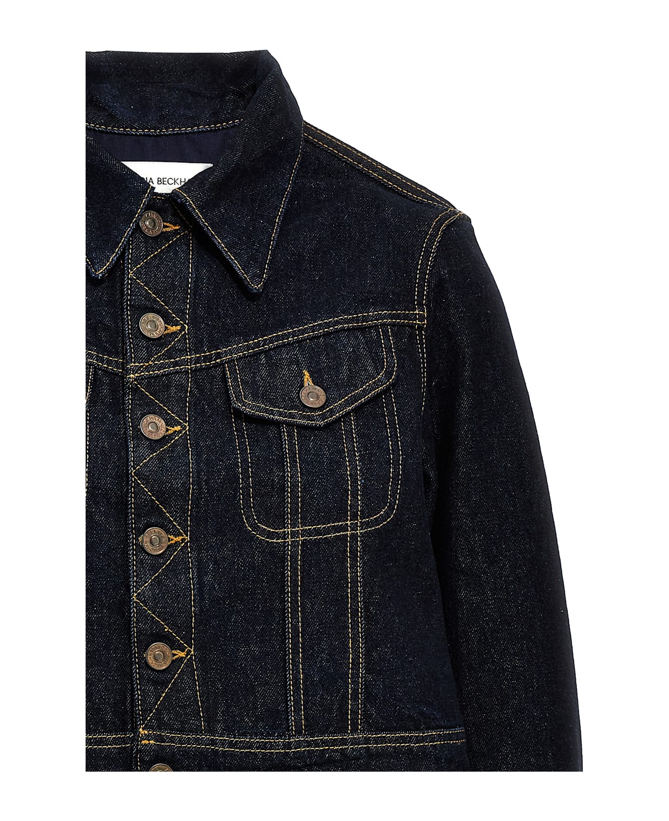 Victoria Beckham Denim Cropped Jacket - Blue