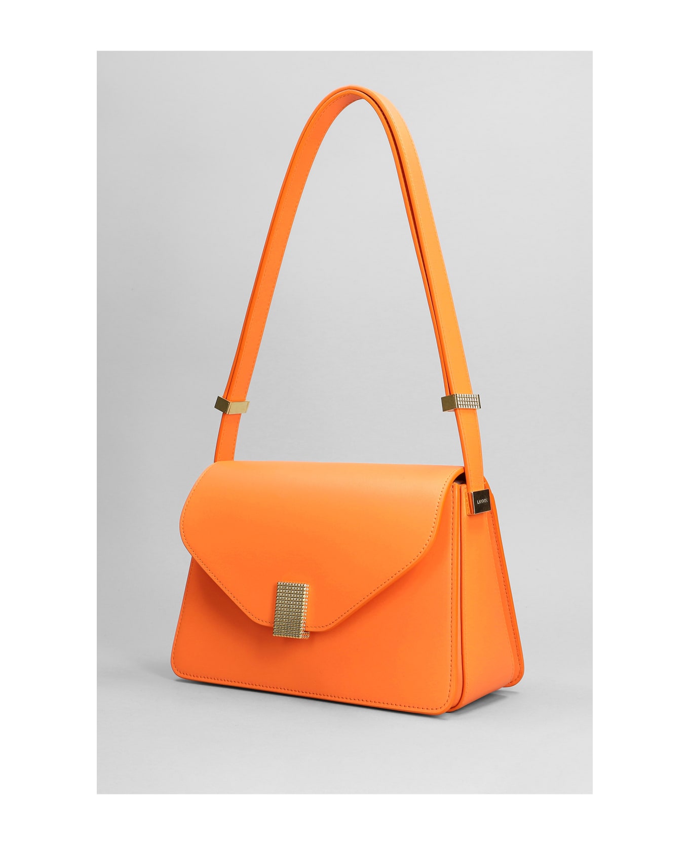 Lanvin Concerto Bag Shoulder Bag In Orange Leather - BRIGHT ORANGE
