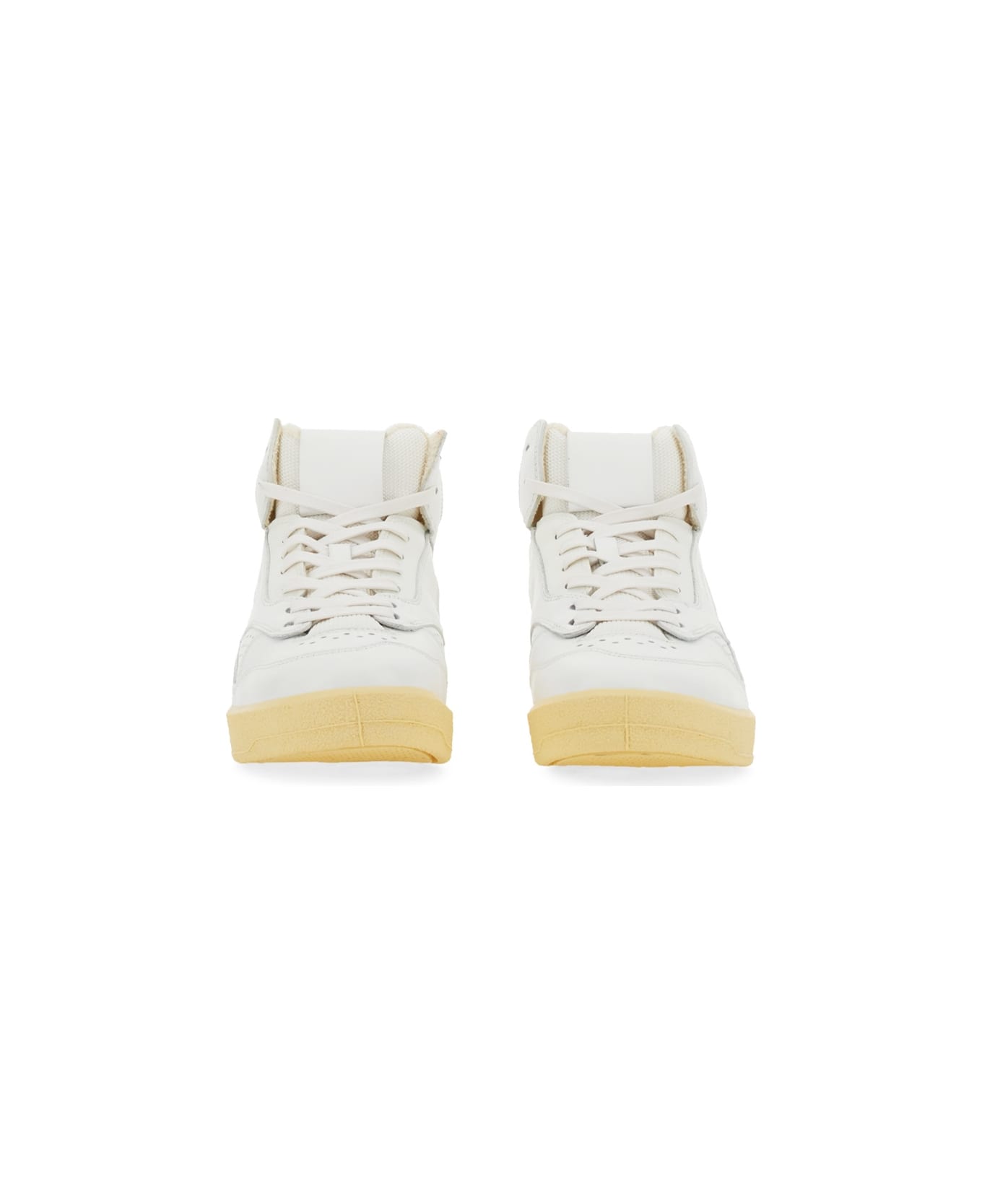 Jil Sander High Sneakers. - WHITE