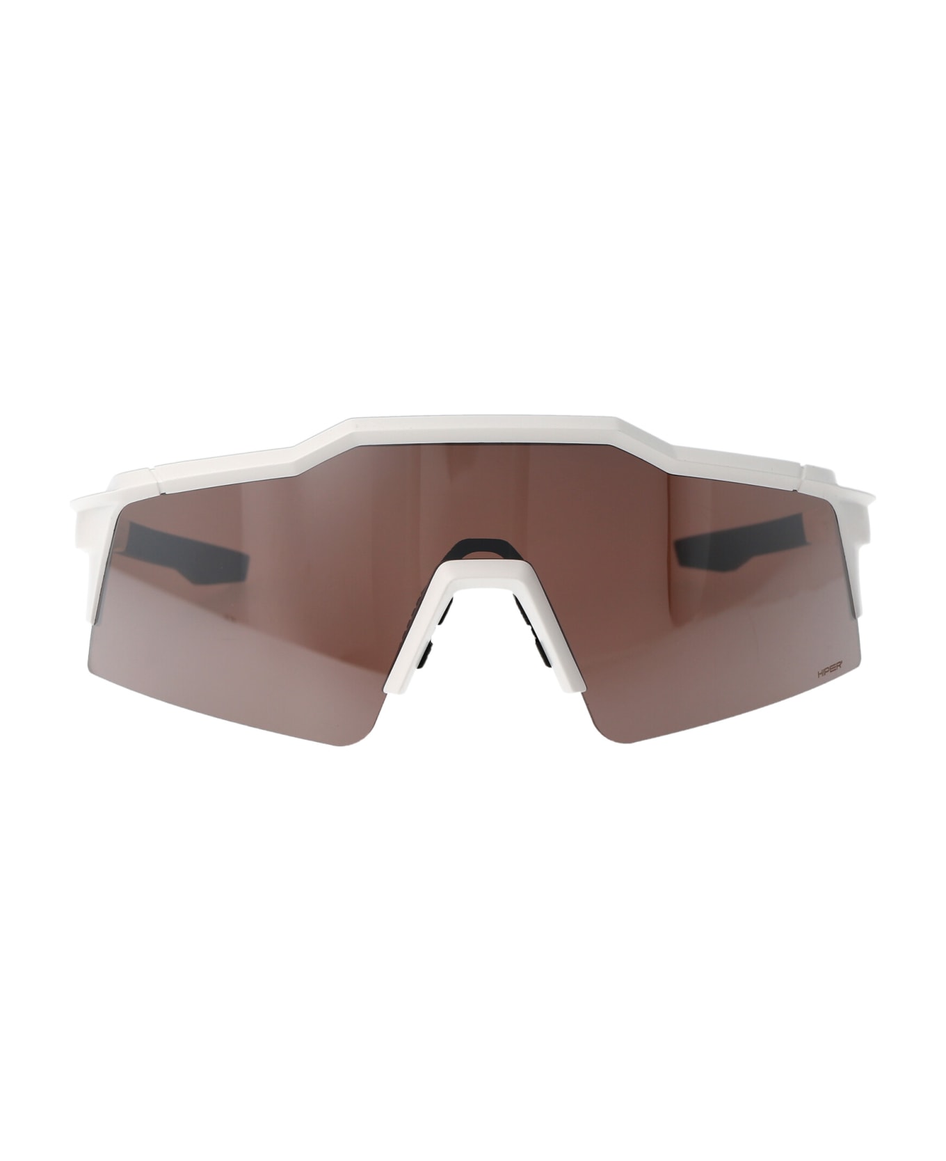 100% Speedcraft Sl Sunglasses - Matte White - HiPER Silver Mirror Lens