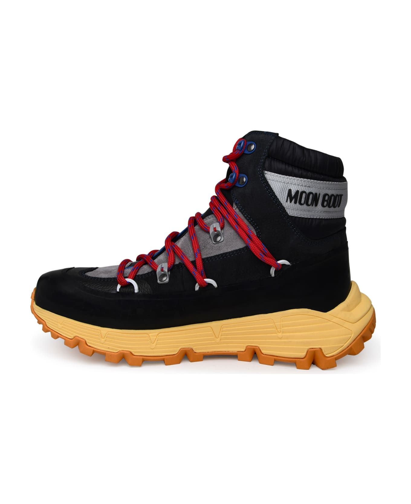 Moon Boot 'tech Hiker' Black Leather Blend Boots - Black