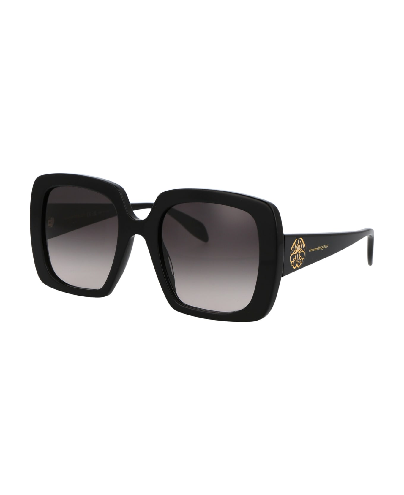 Alexander McQueen Eyewear Am0378s Sunglasses - 001 BLACK BLACK GREY