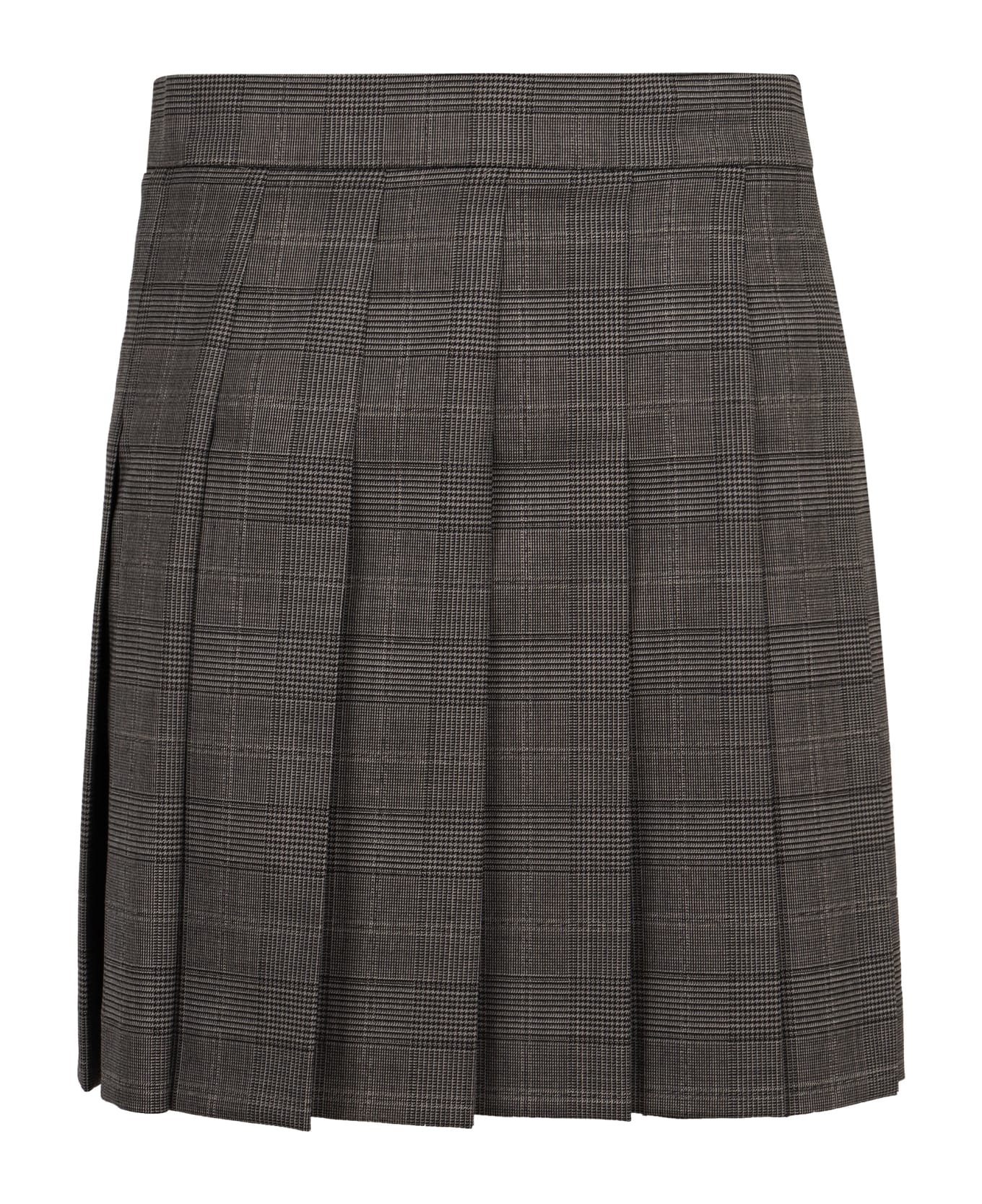 Max Mara Studio Alcuno Pleated Mini Skirt - grey