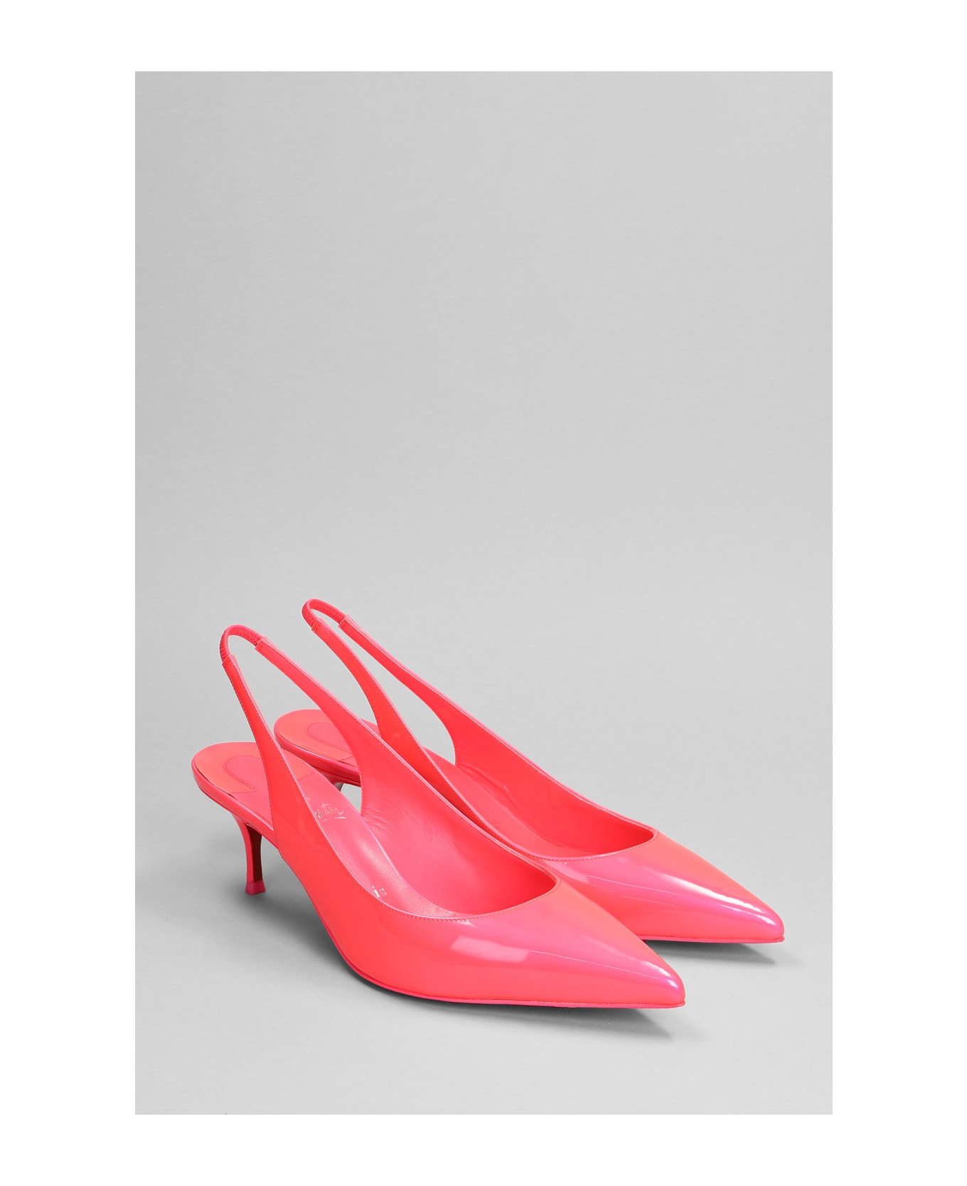Christian Louboutin Kate Sling 55 Pumps In Fuxia Leather - fuxia ハイヒール
