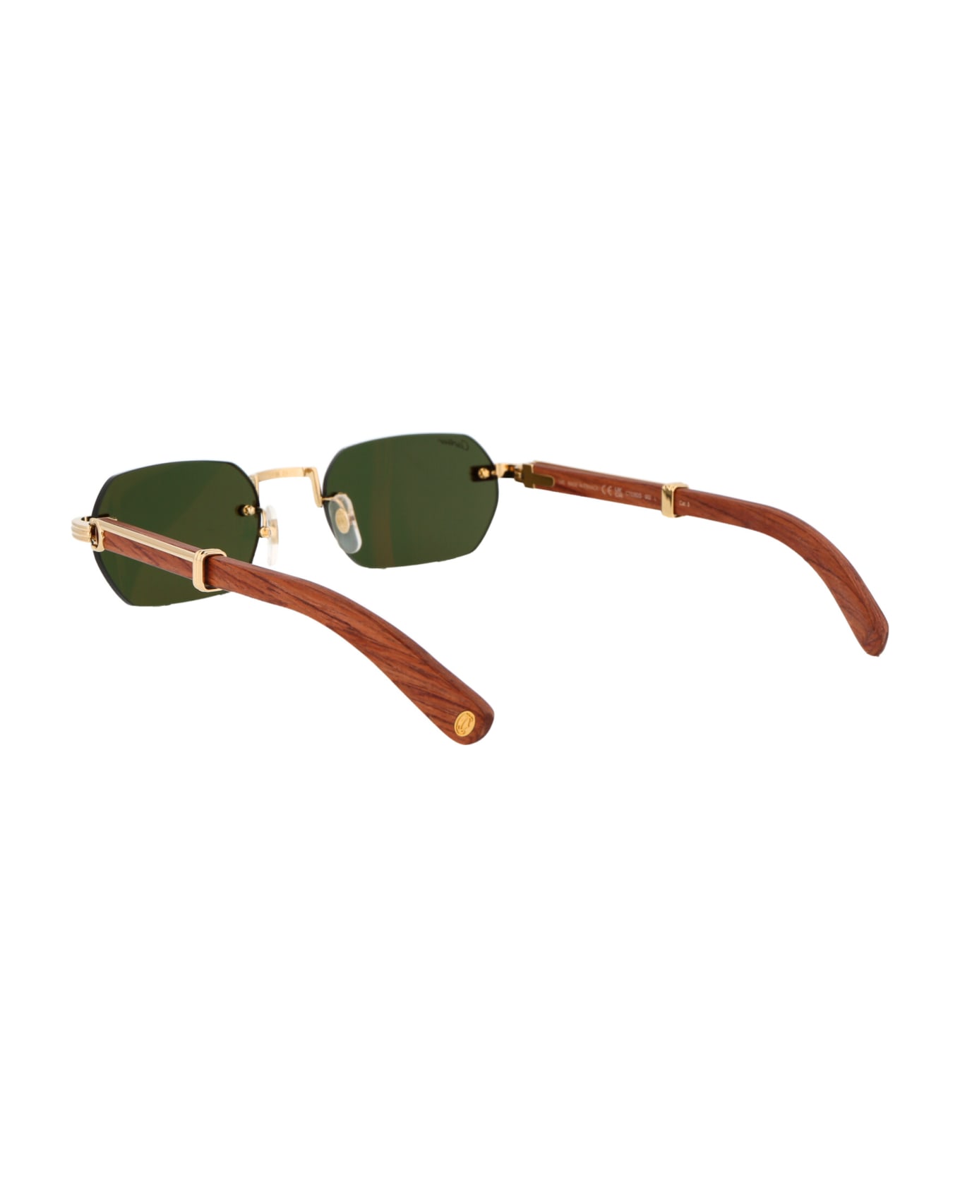 Cartier Eyewear Ct0362s Sunglasses - 002 GOLD BROWN GREEN