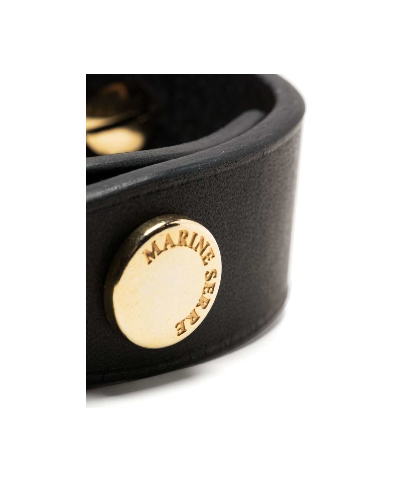 Marine Serre Leather Bracelet Gold - Metallic