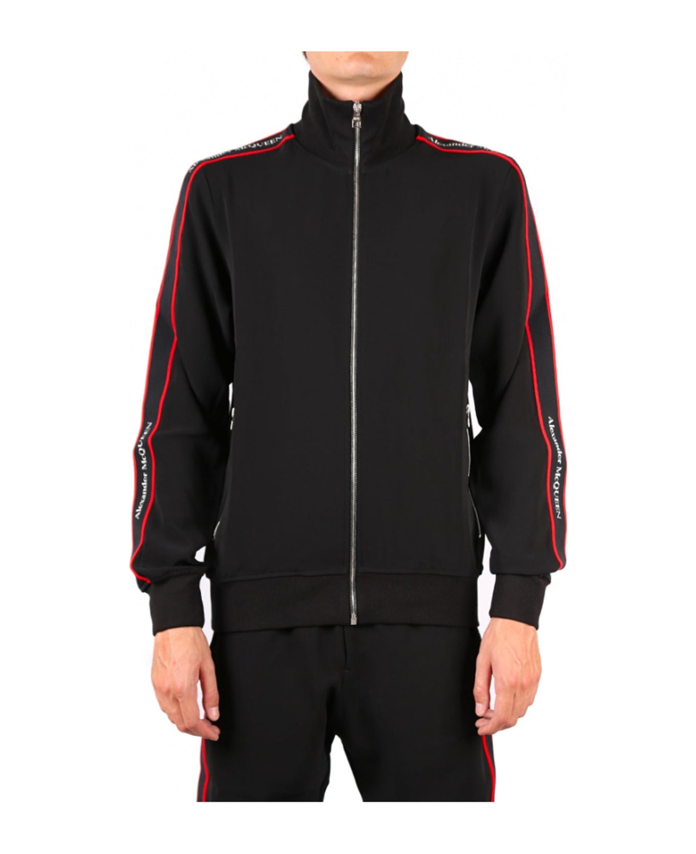 Alexander McQueen Logo Zipped Sweatshirt - Black