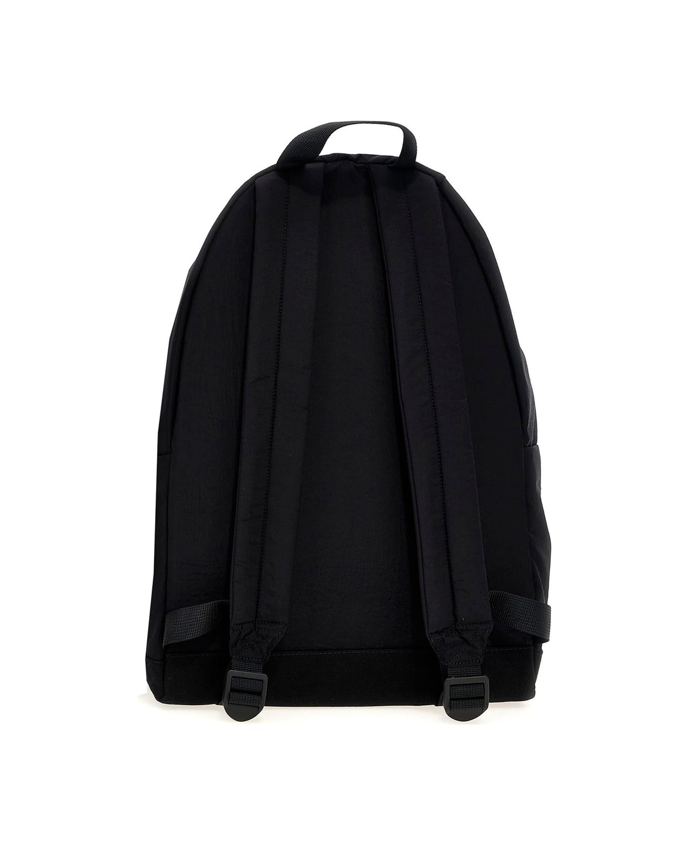 Stone Island Junior Black Backpack With Embroidered Compass Logo On The Front In Fabric Boy - Black