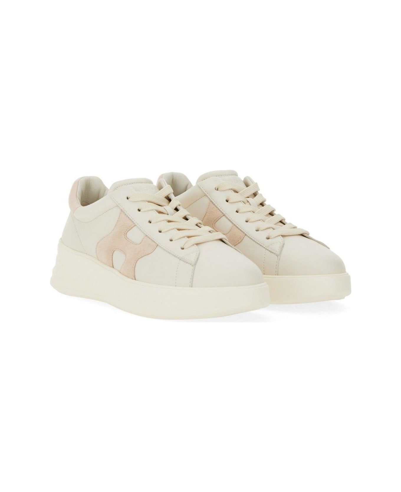 Hogan Rebel Low-top Sneakers - WHITE, pink