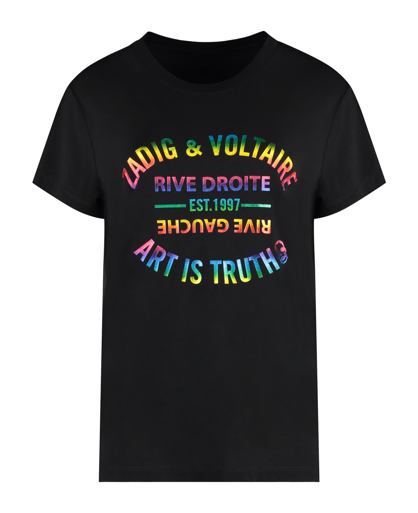Zadig & Voltaire Cotton Blend Crew-neck T-shirt - black Tシャツ