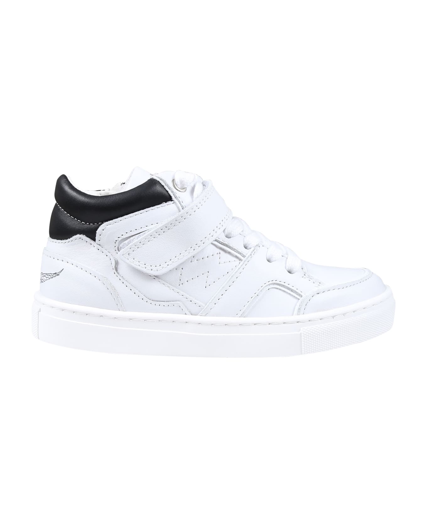 Zadig & Voltaire Sneakers Bianche Per Bambini Con Logo - White