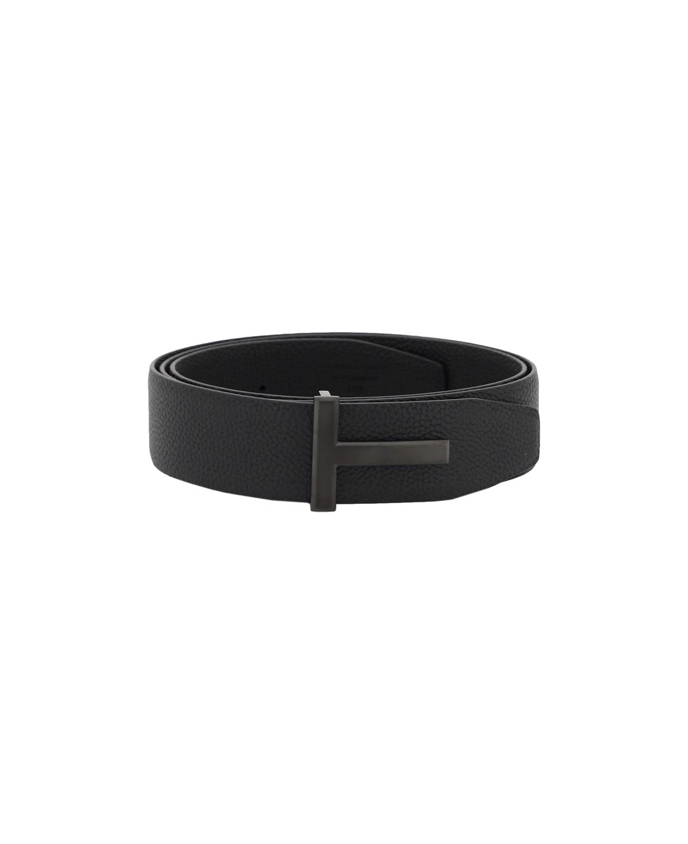 Tom Ford Logo Buckle Belt - Black