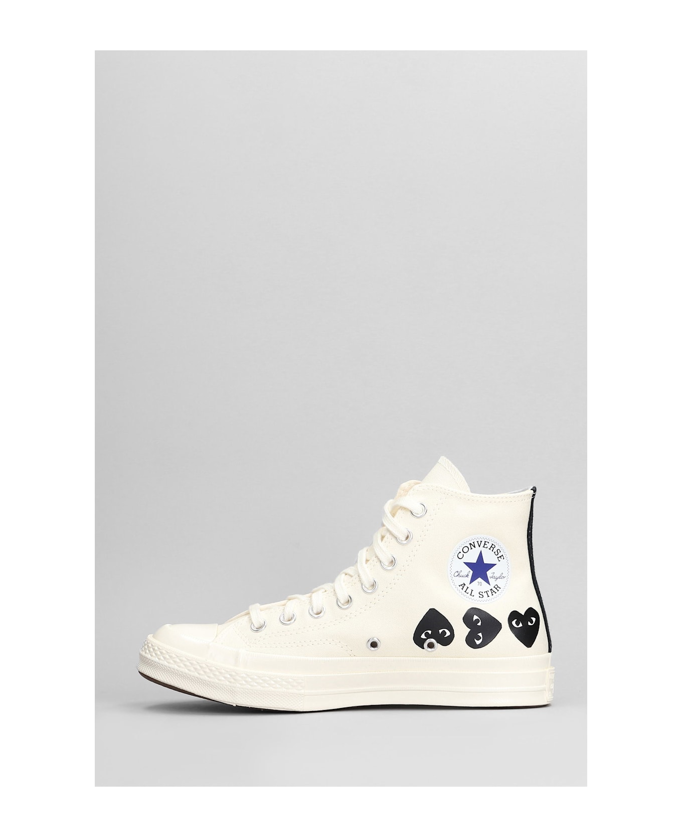 Comme des Garçons Play Chuck 70 Cdg High Sneakers In Beige Cotton - beige