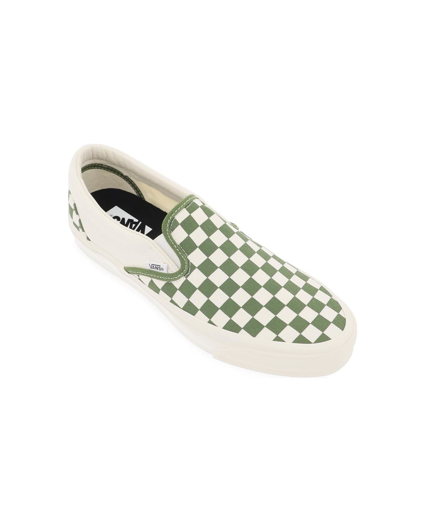 Vans Slip-on Reissue - CHECKERBOARD PESTO (White)