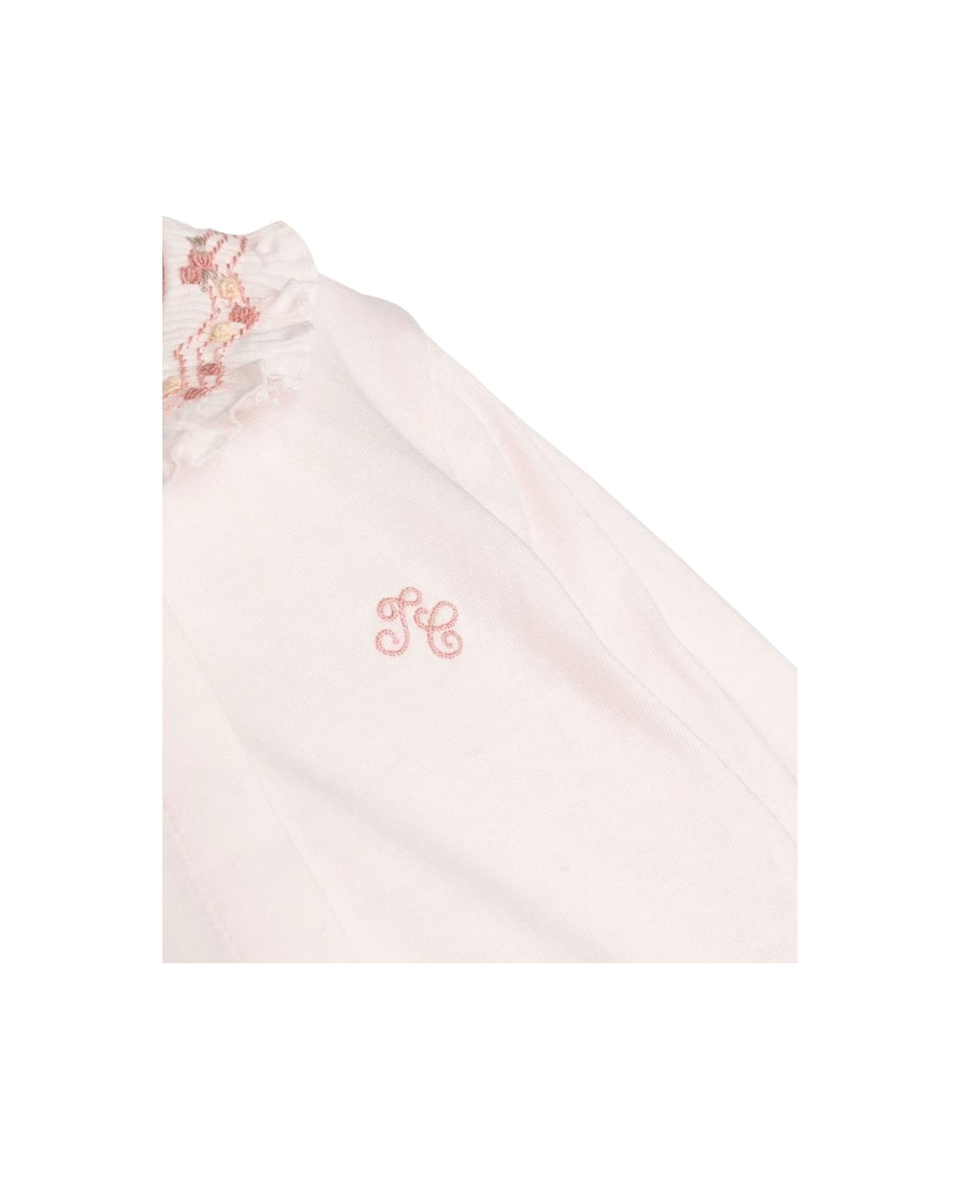 Tartine et Chocolat Body Shirt M/l Embroidered Collar - PINK ボディスーツ＆セットアップ