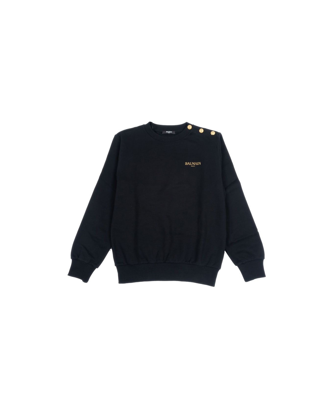 Balmain Sweatshirt With Logo - BLACK