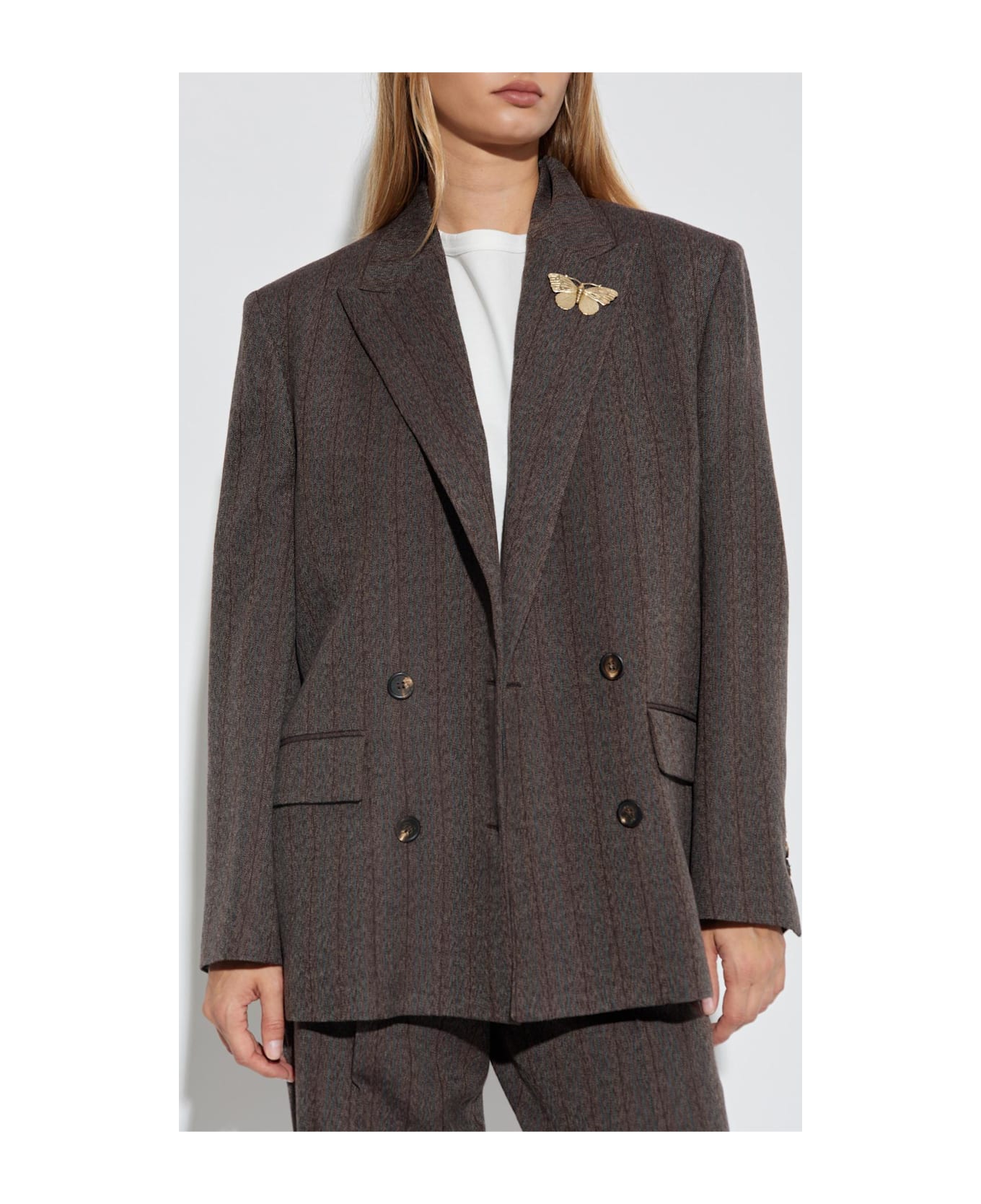 Golden Goose Double-breasted Blazer - Brown