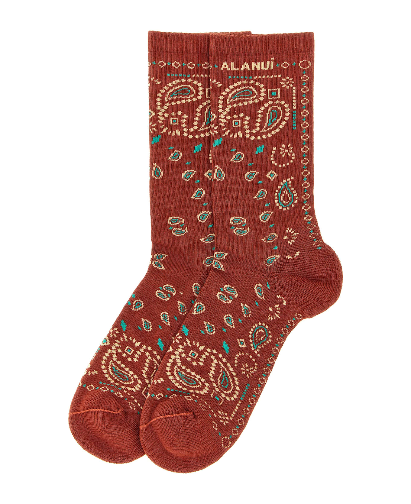 Alanui 'bandana' Socks - Red