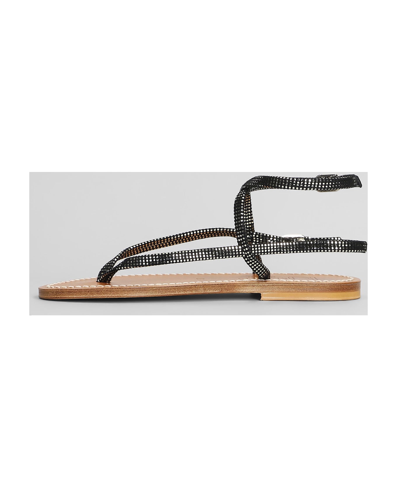 K.Jacques Abaki F Flats In Black Leather - black