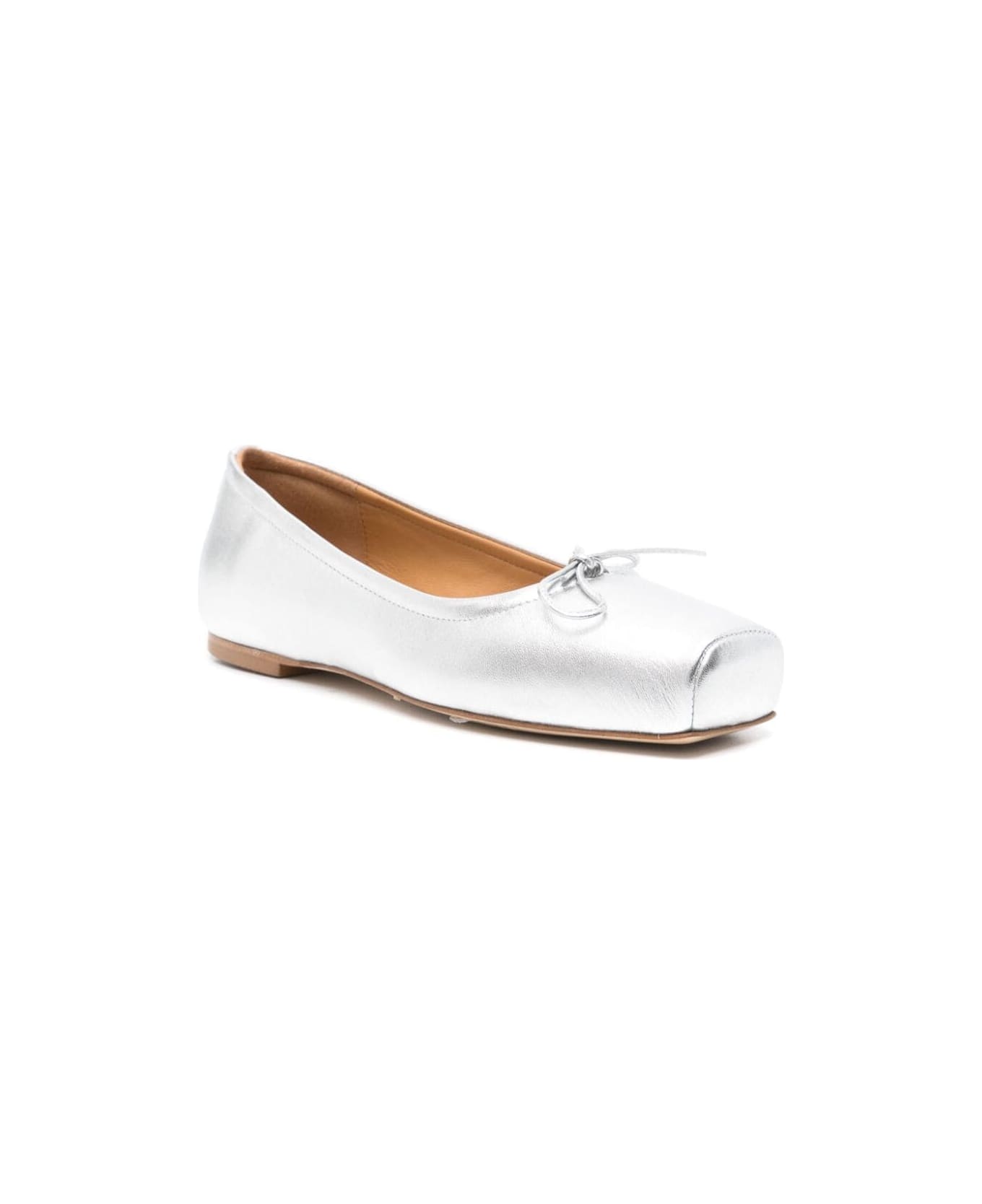 aeyde Gabriella Laminated Nappa Leather - Silver