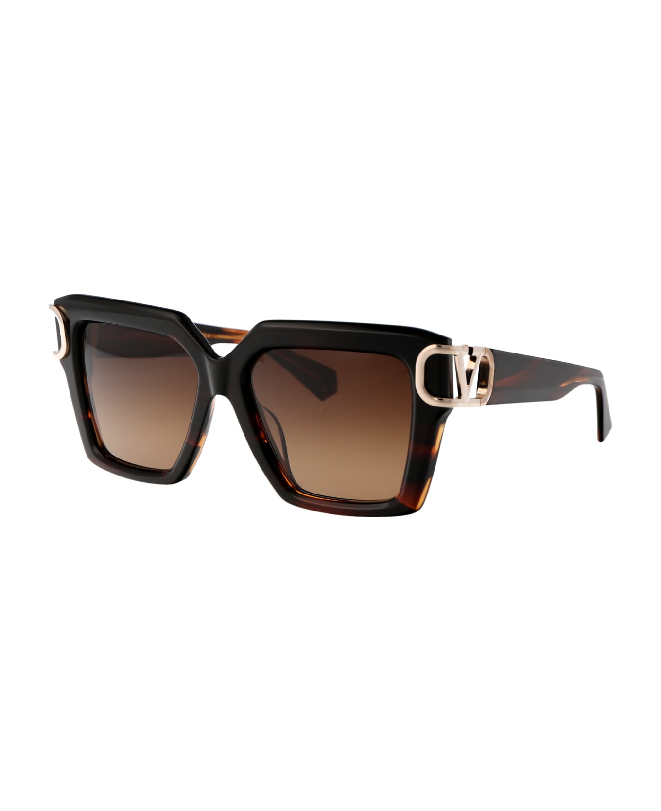 Valentino Eyewear V - Uno Sunglasses - 107B BRN - GLD サングラス