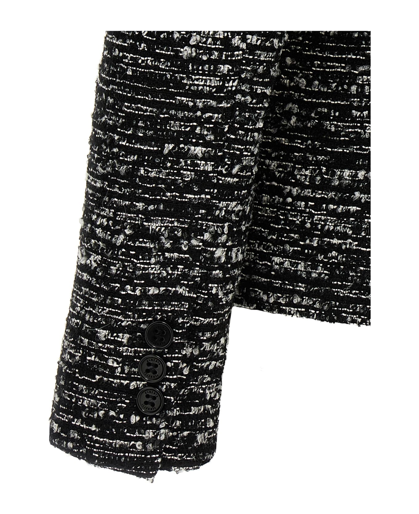 Alberta Ferretti Boucle Single-breasted Blazer - NERO