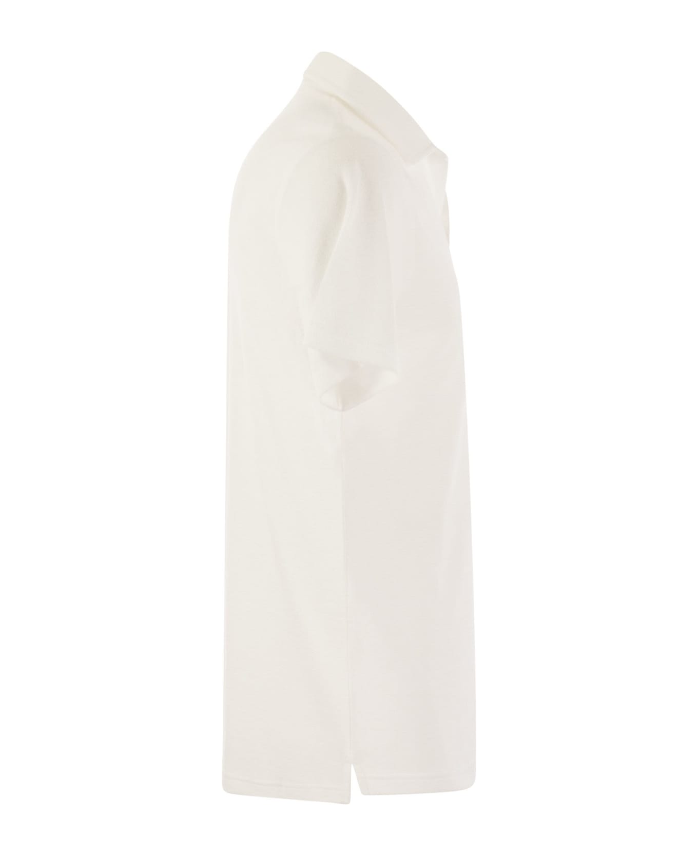 MC2 Saint Barth Jeremy - Cotton Terry Polo Shirt - White