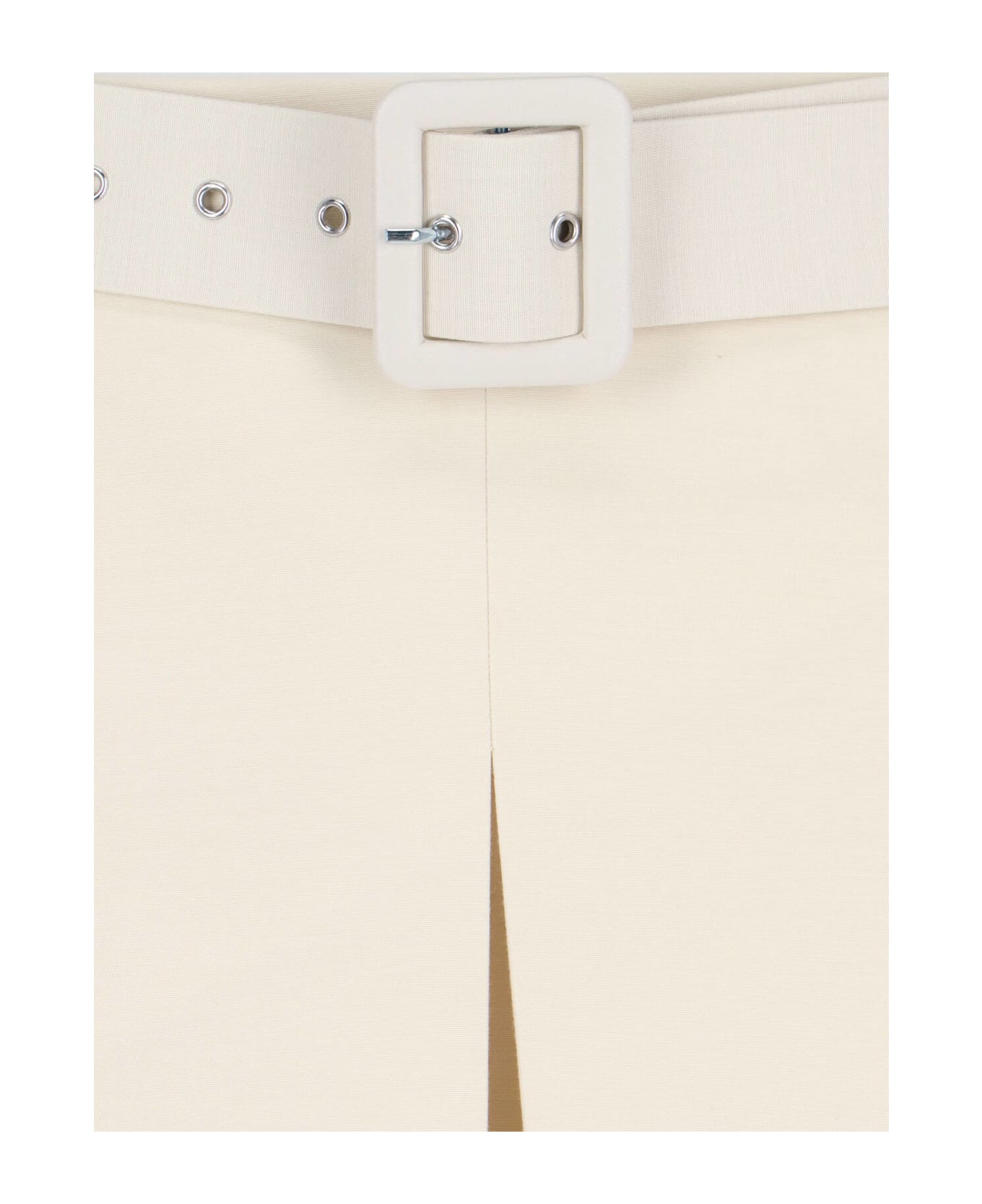 Marni Flared Midi Skirt - Cream
