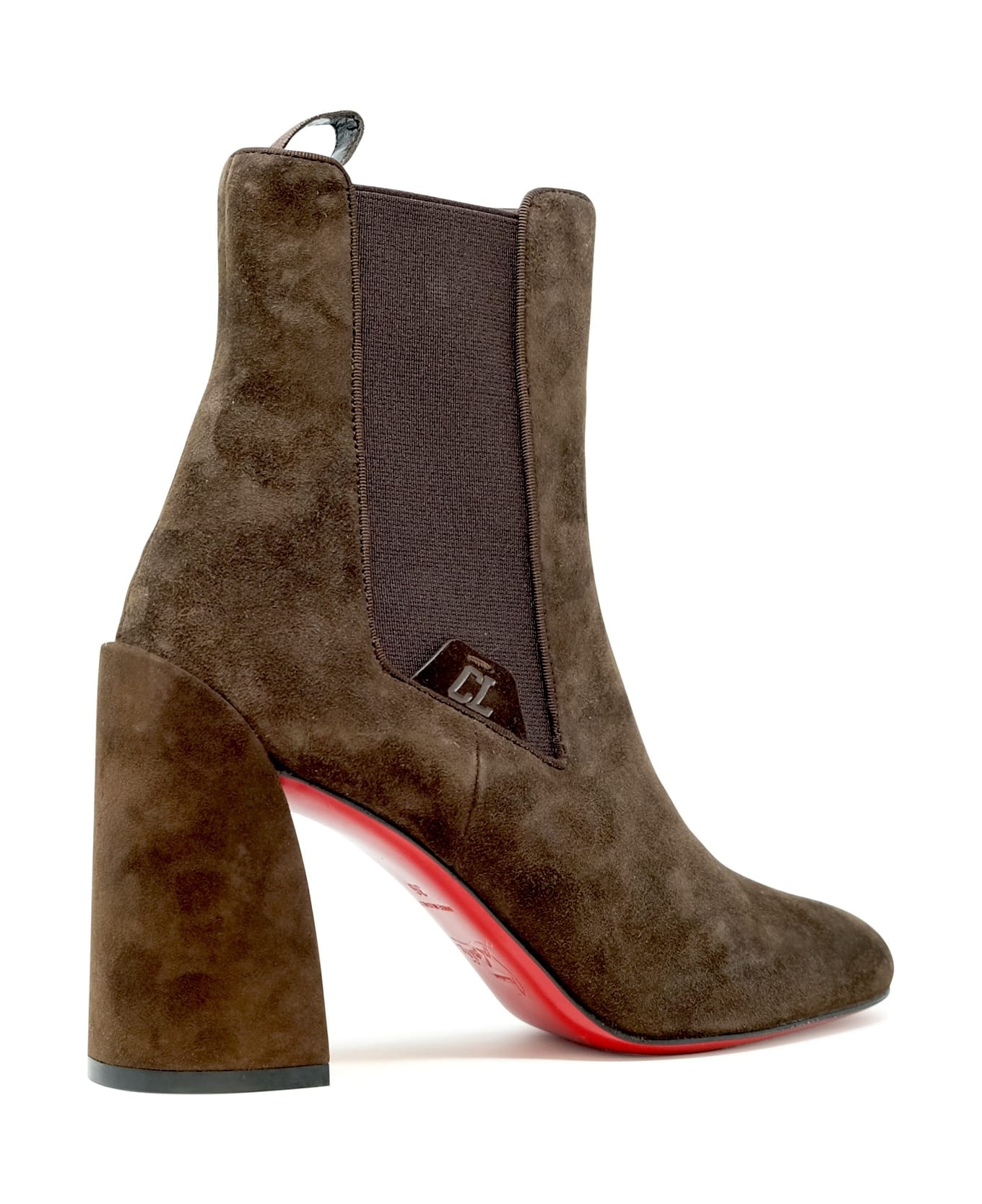 Christian Louboutin Brown Suede Leather Turelastic 85 Ankle Boots - BROWN