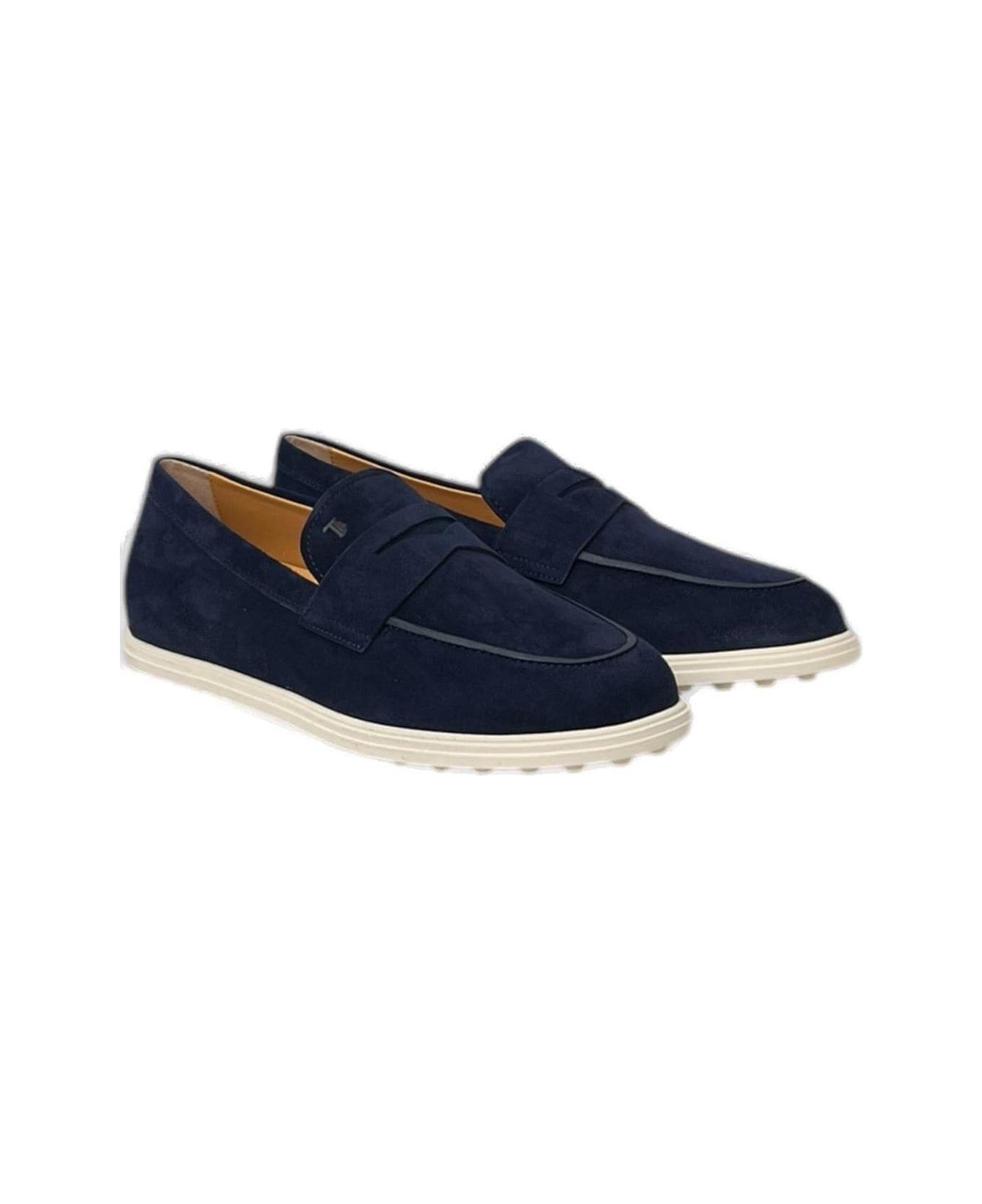 Tod
s Round Toe Flat Shoes - Blue