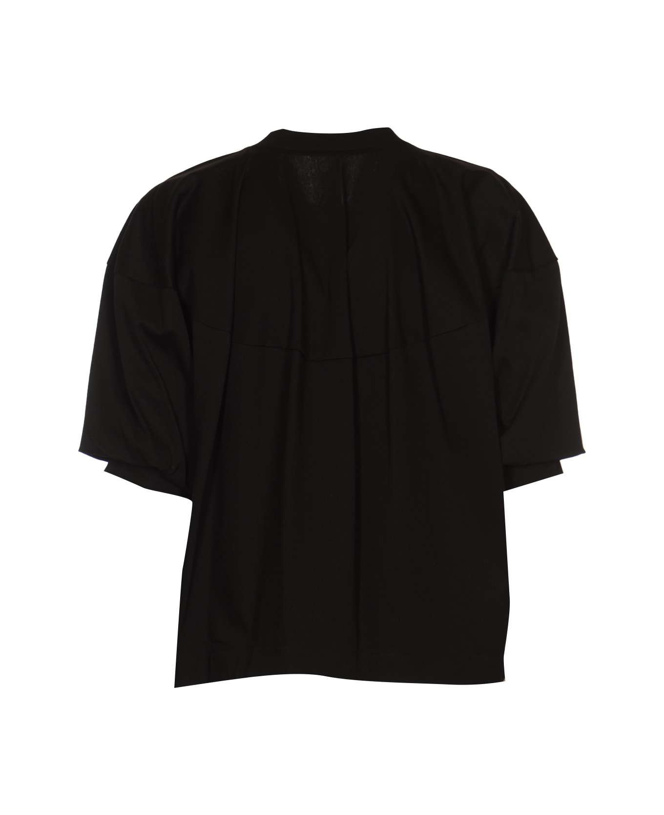 Sacai Cropped Short-sleeved Top - Black ブラウス