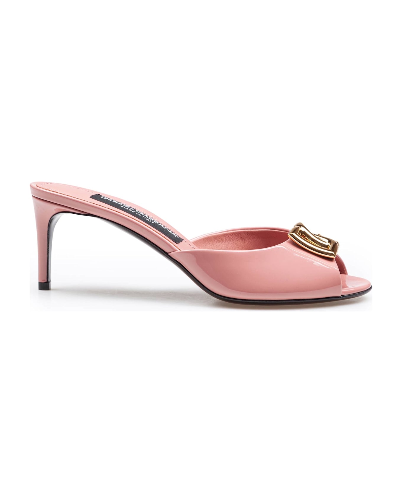 Dolce & Gabbana Keira Sandal In Patent Leather Pink Color - PINK