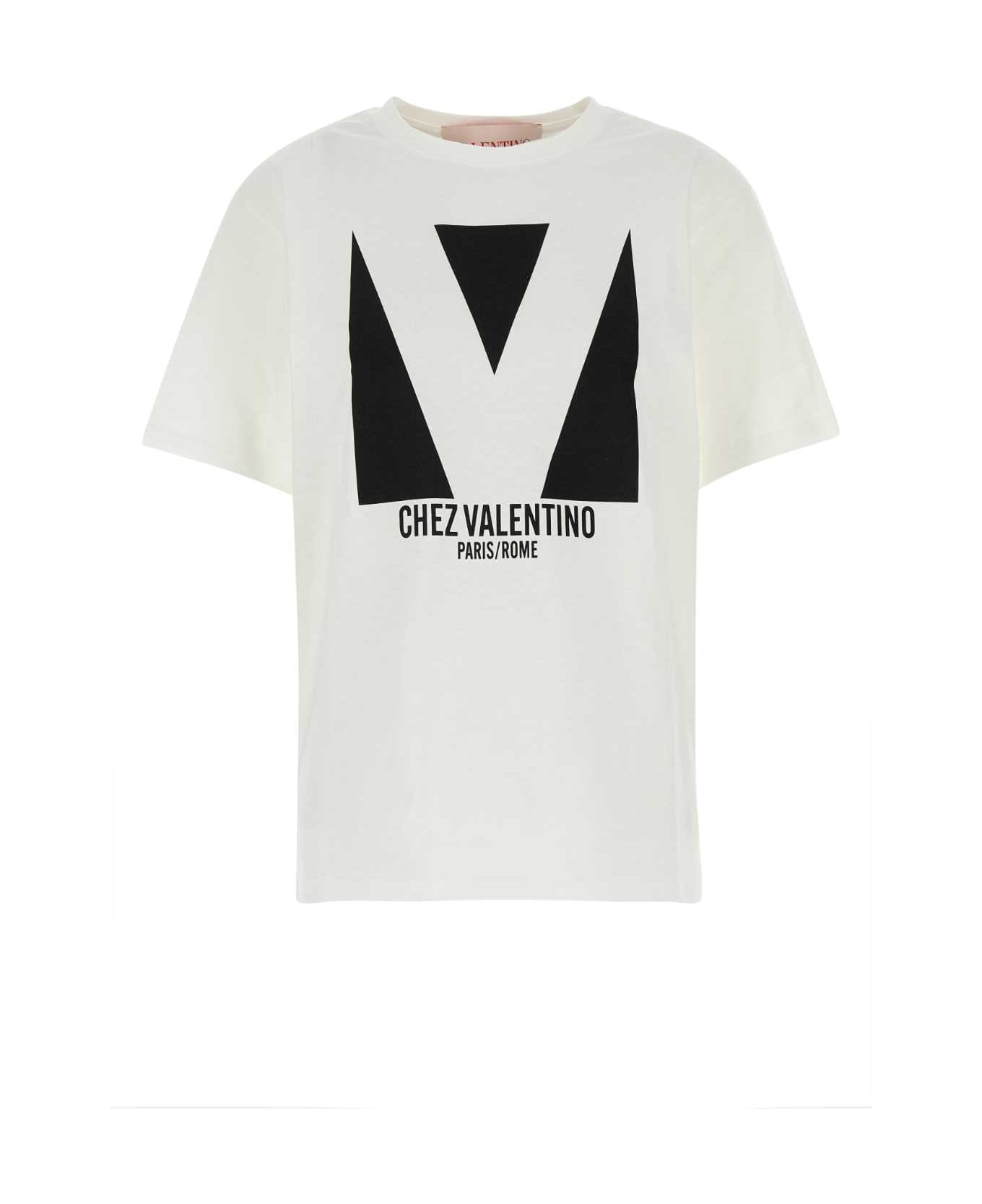 Valentino Garavani 
chez Valentino
 Printed T-shirt - AVORIO