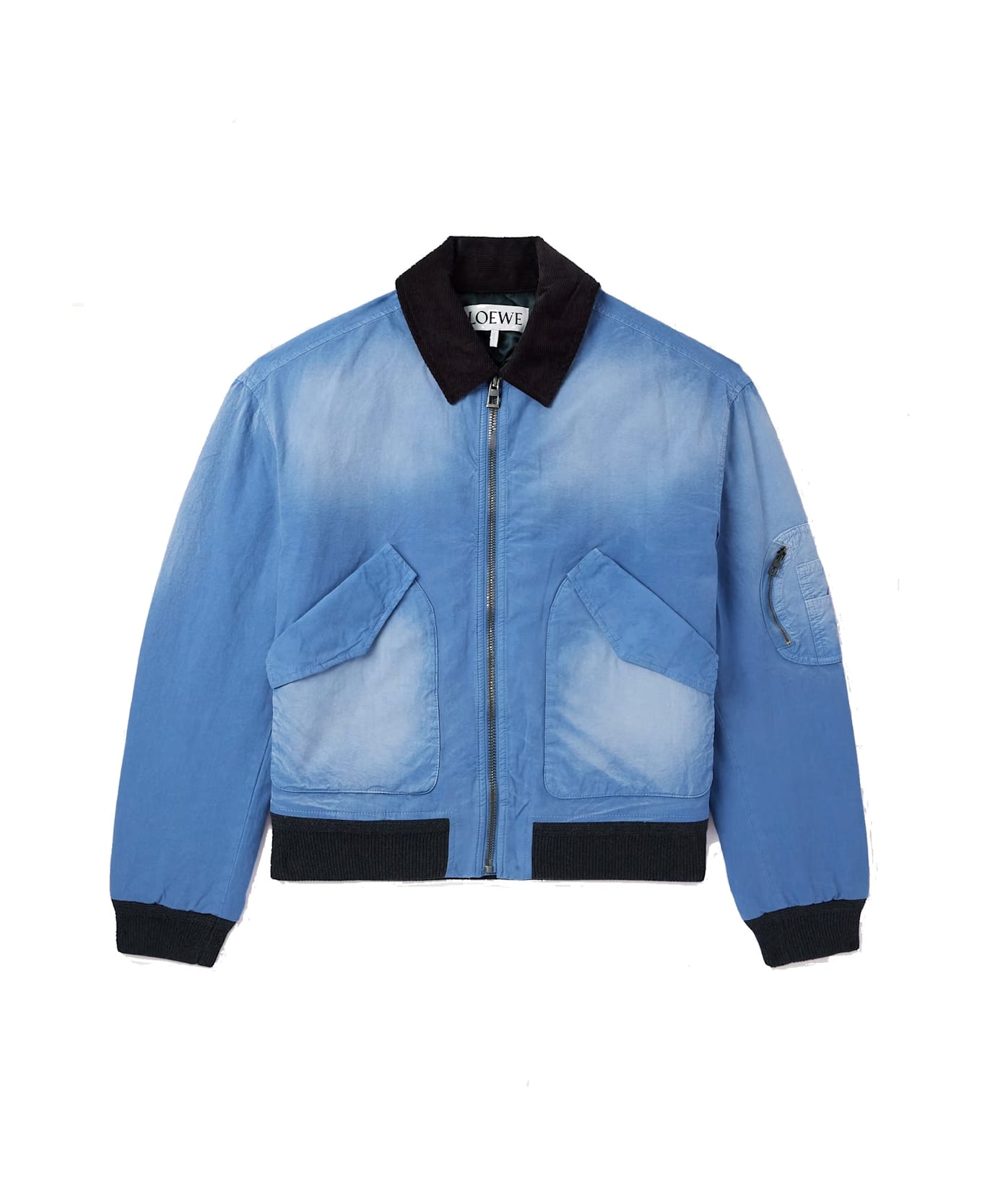 Loewe Padded Cotton Bomber Jacket - Blue