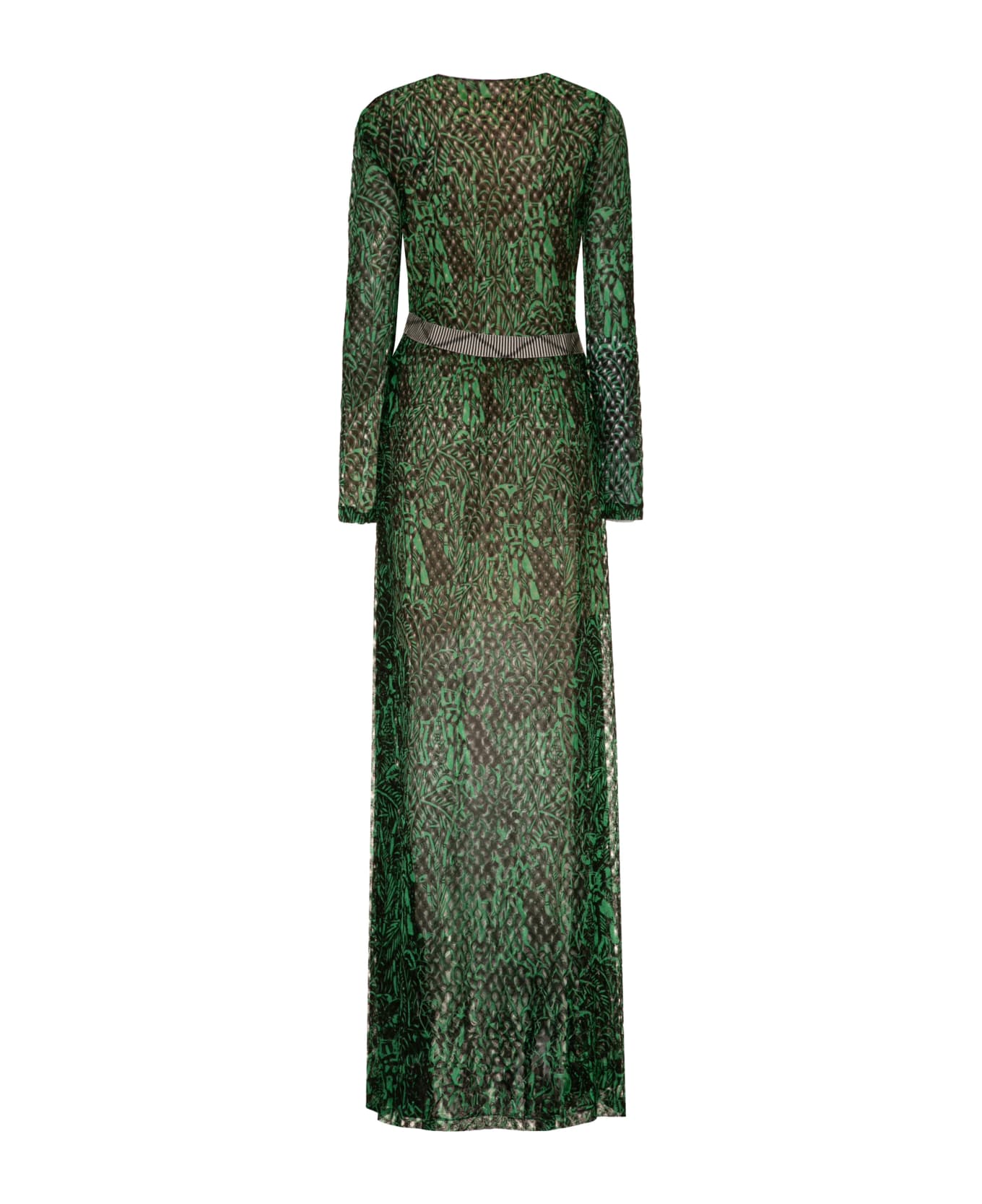 M Missoni Knitted Long Dress - green