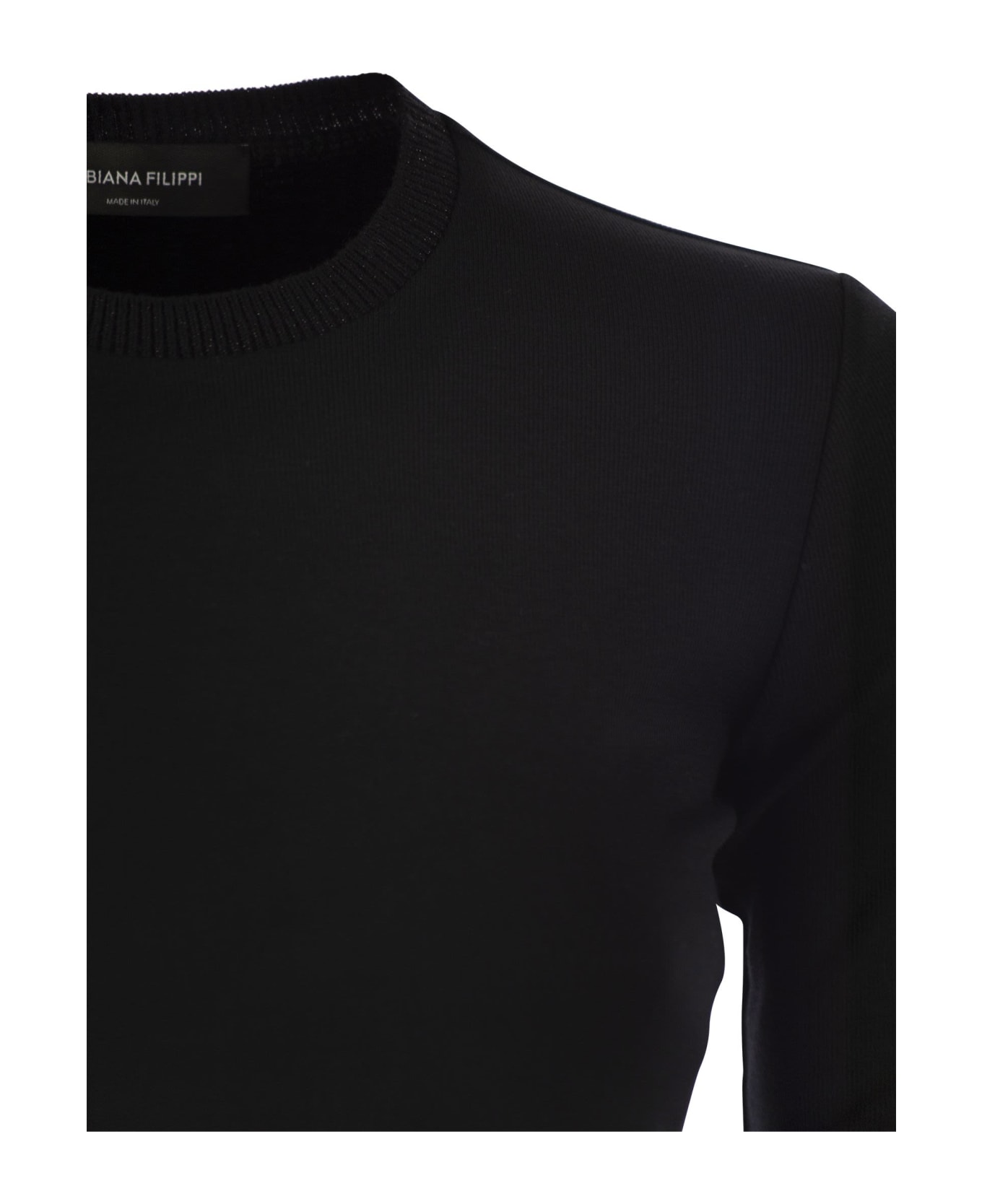 Fabiana Filippi Long-sleeved T-shirt In Jersey - Black