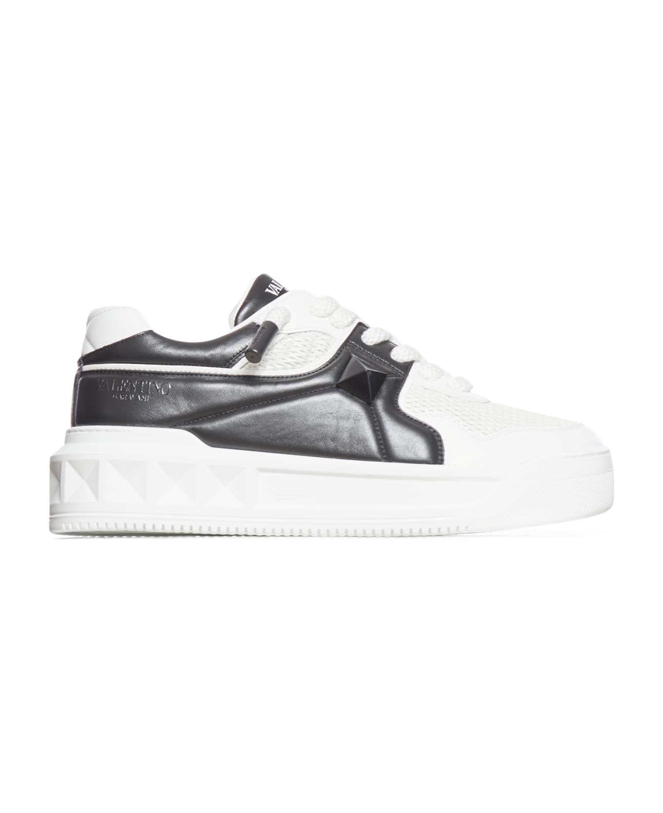 Valentino Garavani One Stud Leather Sneakers - White