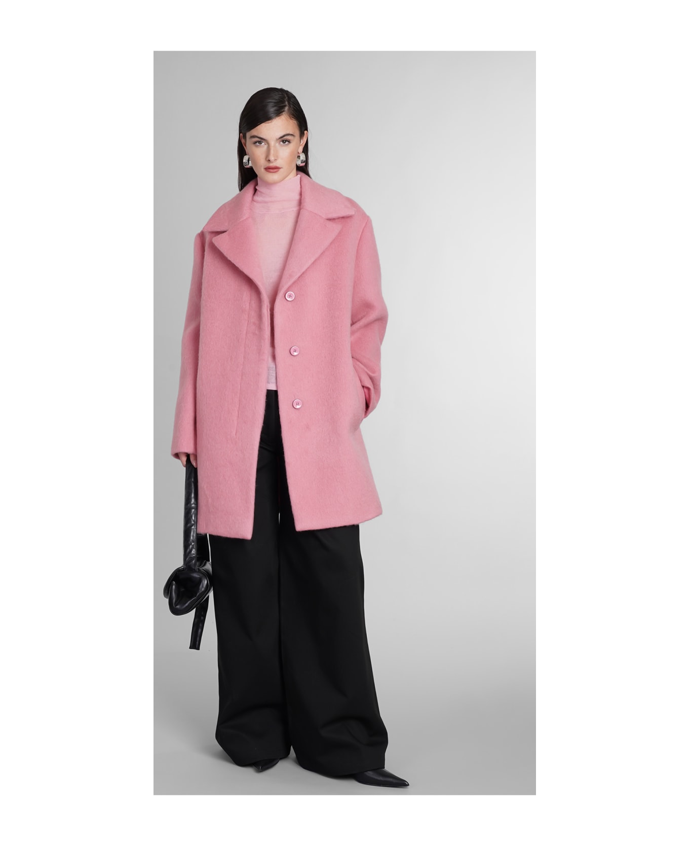 Jil Sander Coat In Rose-pink Wool - 655