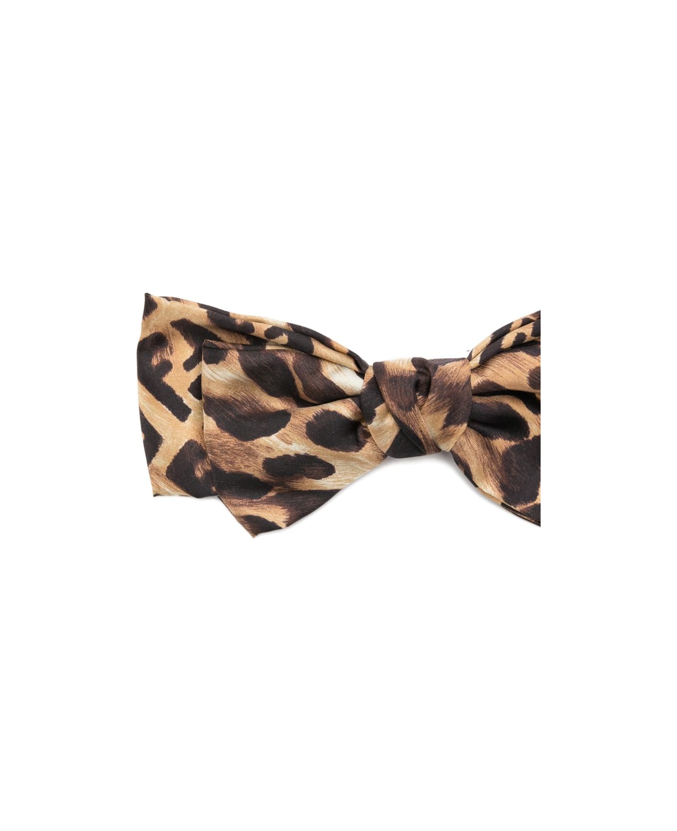 Fendi Ff Bow Hair Clip - Brown
