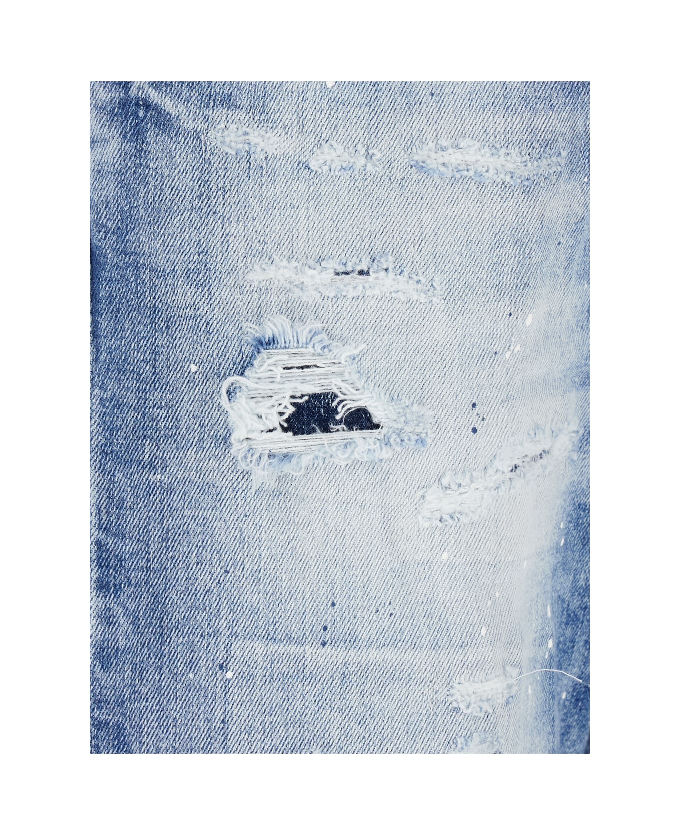 Dsquared2 
cool Guy
 Blue Five Pocket Jeans With Faded Effect In Denim Man - Blue