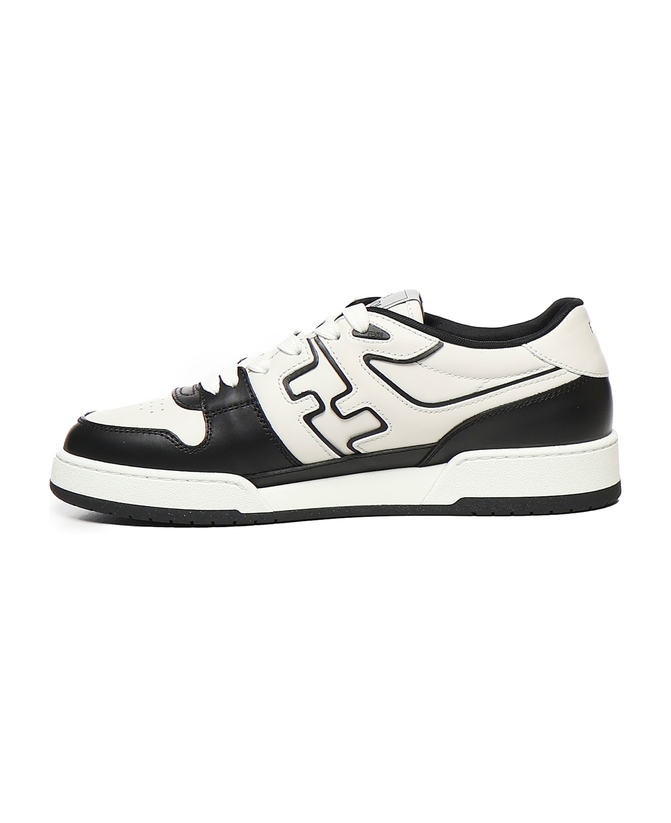 Fendi Match Sneaker - WHITE, black