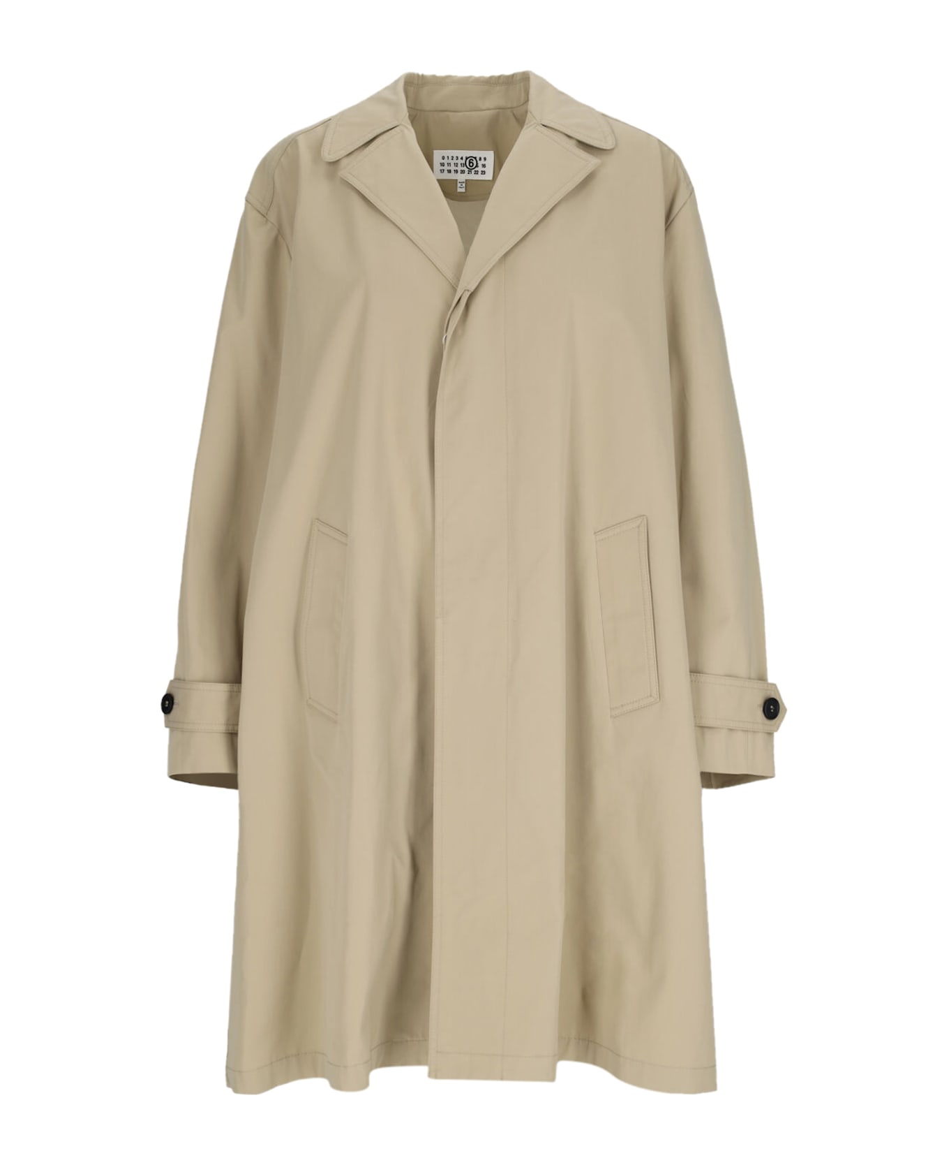MM6 Maison Margiela Single-breasted Coat - Beige