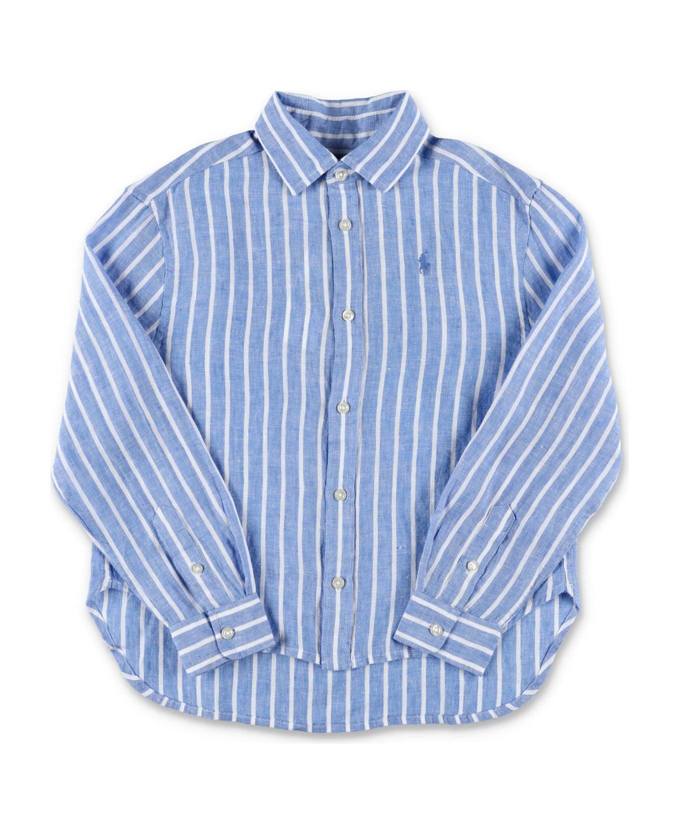 Polo Ralph Lauren Striped Linen Shirt - Celeste