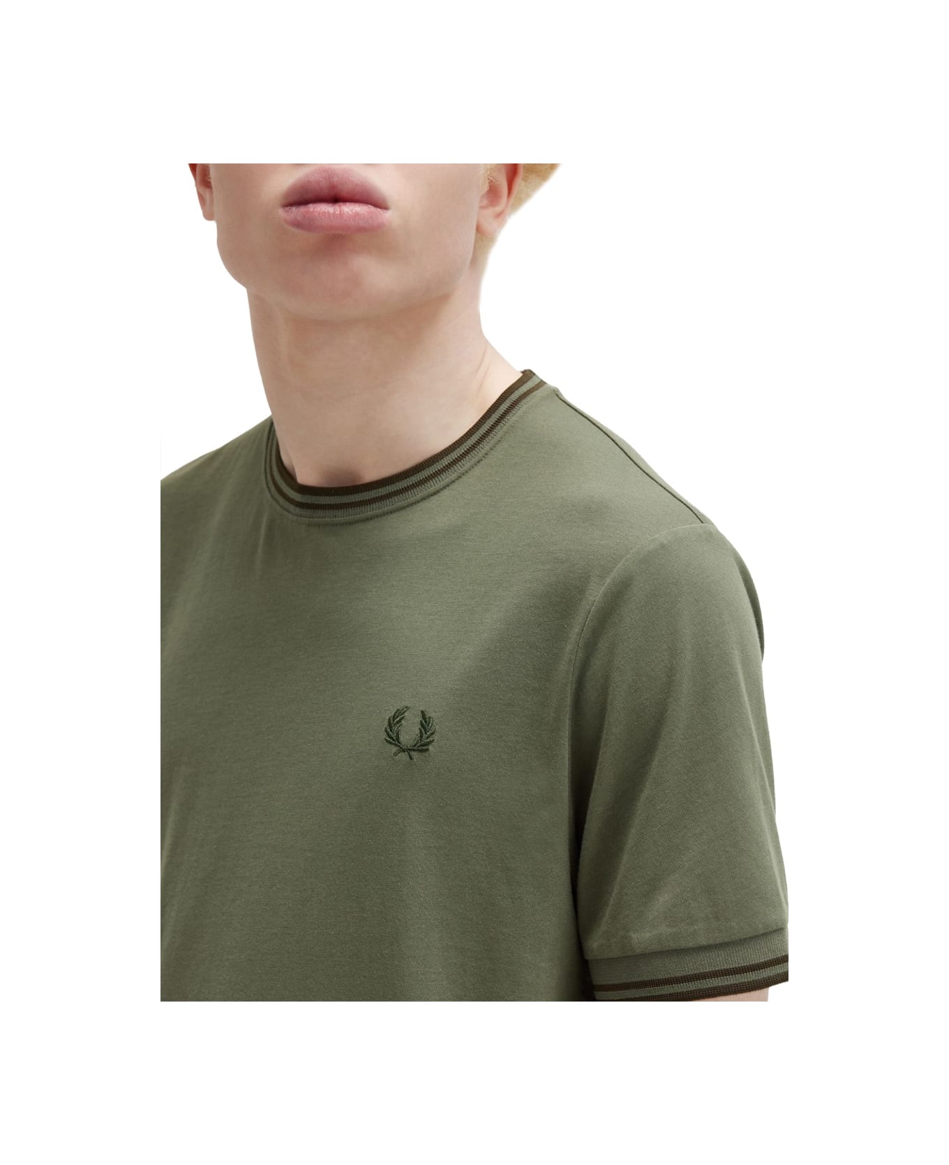 Fred Perry T-shirt With Logo - GREEN